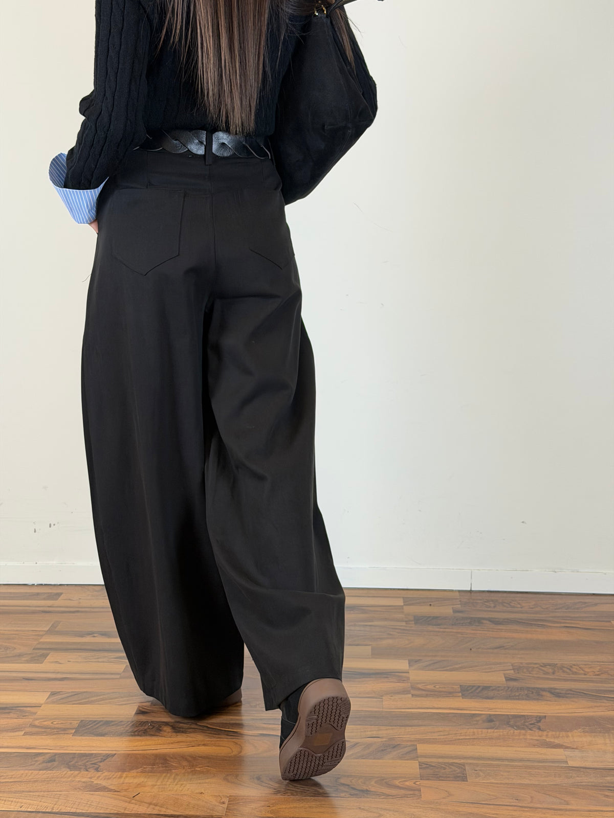 Pantalone Bonton beige nero