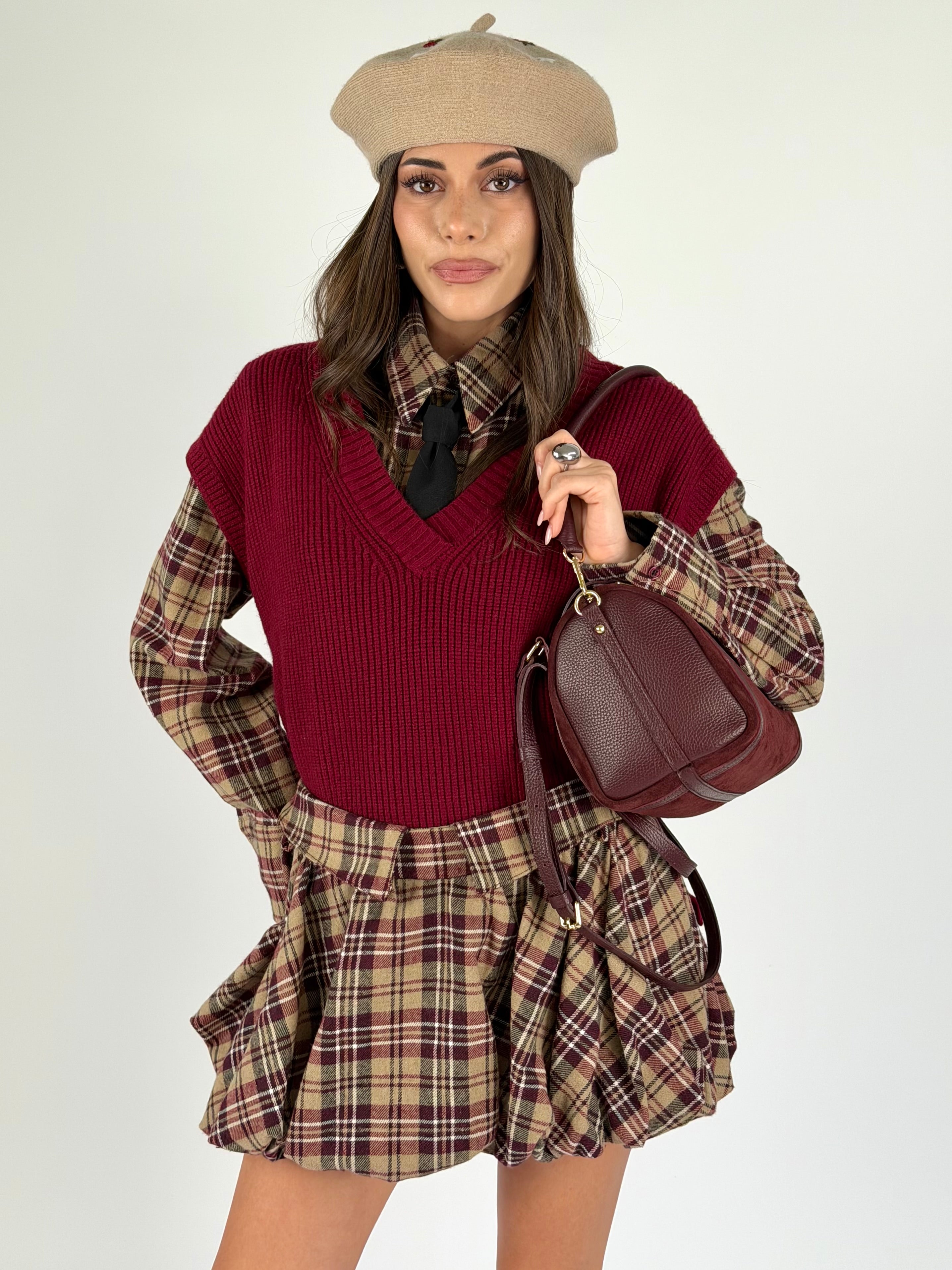 Gilet Celine bordeaux