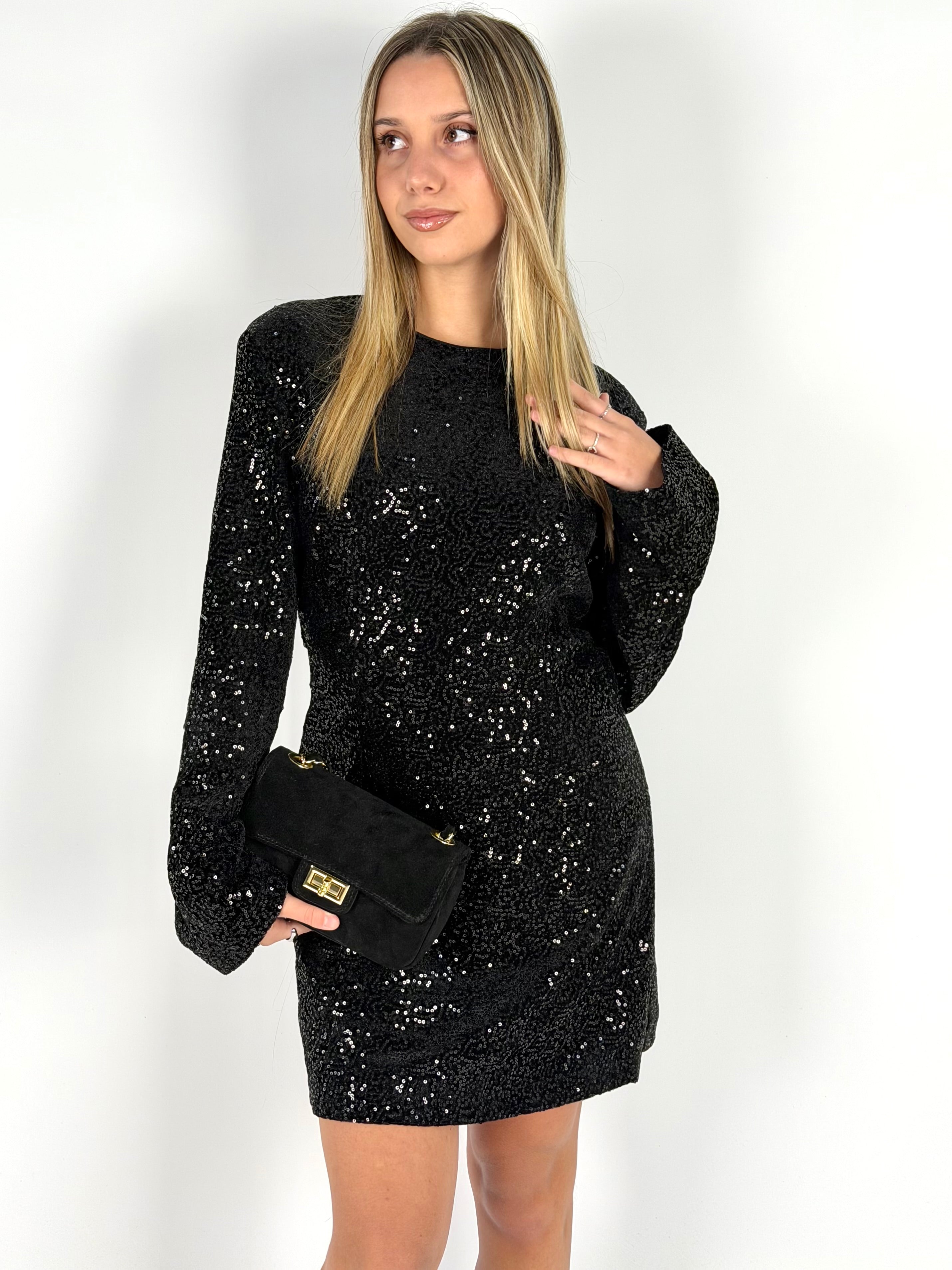 Abito paillettes schiena scoperta