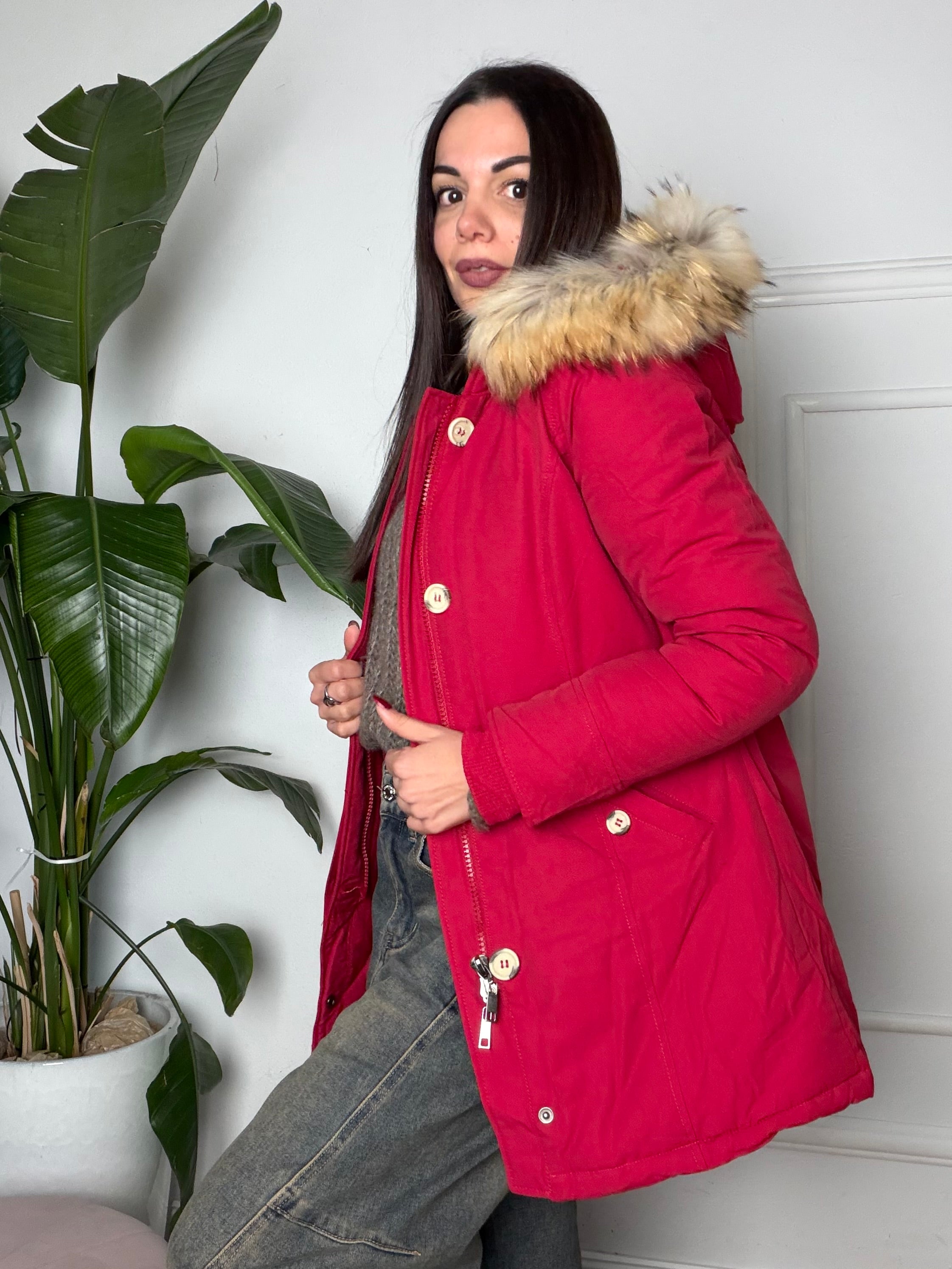 Giaccone Parka rosso