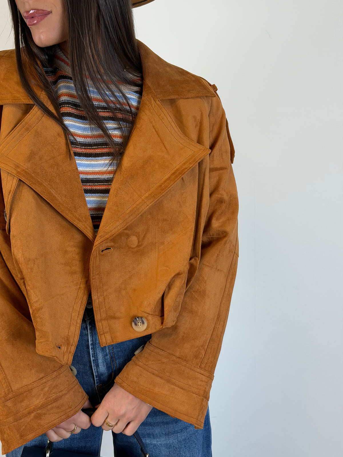 Bomber scamosciato Caramel