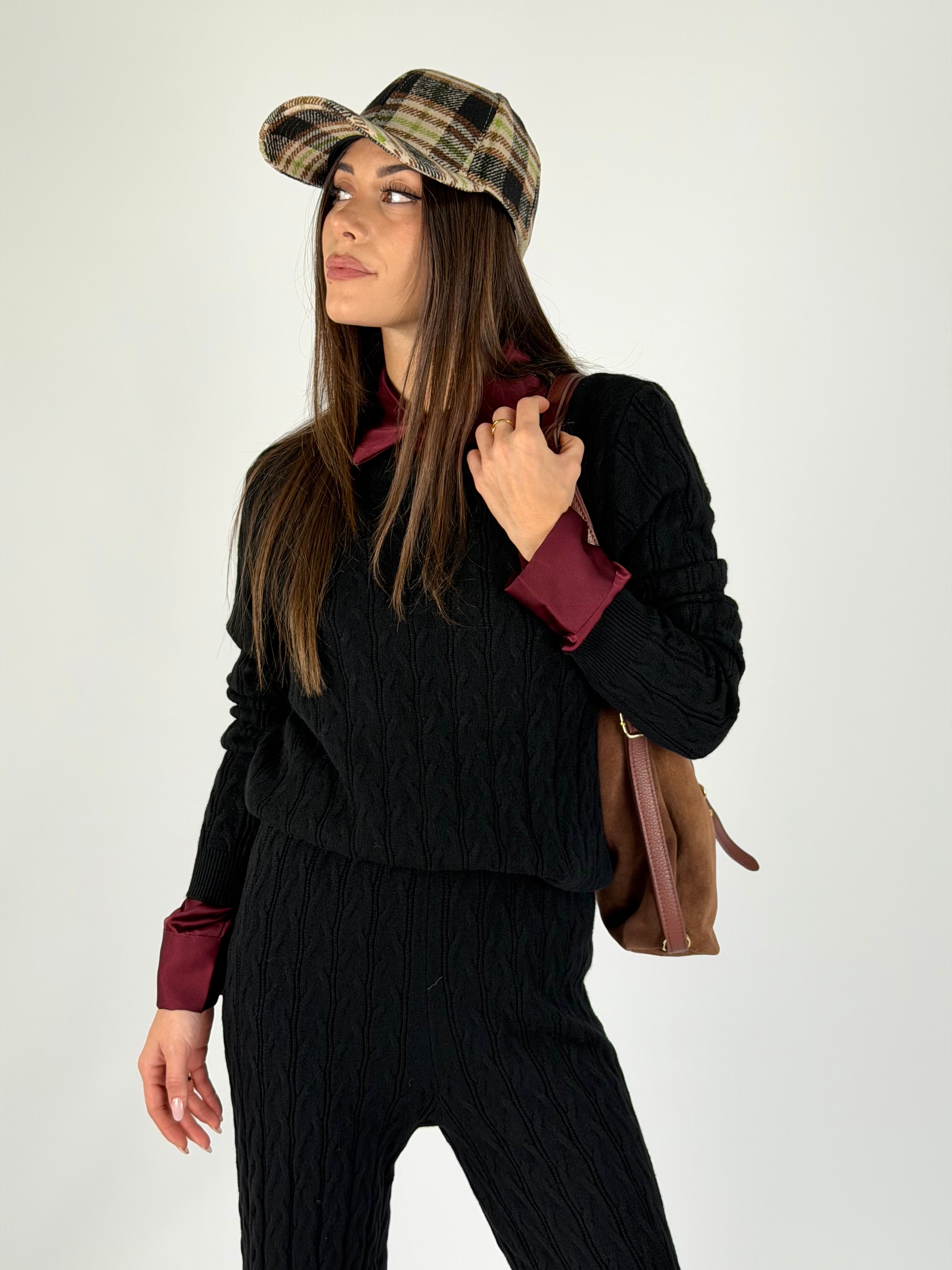 Tuta sportiva glam nera