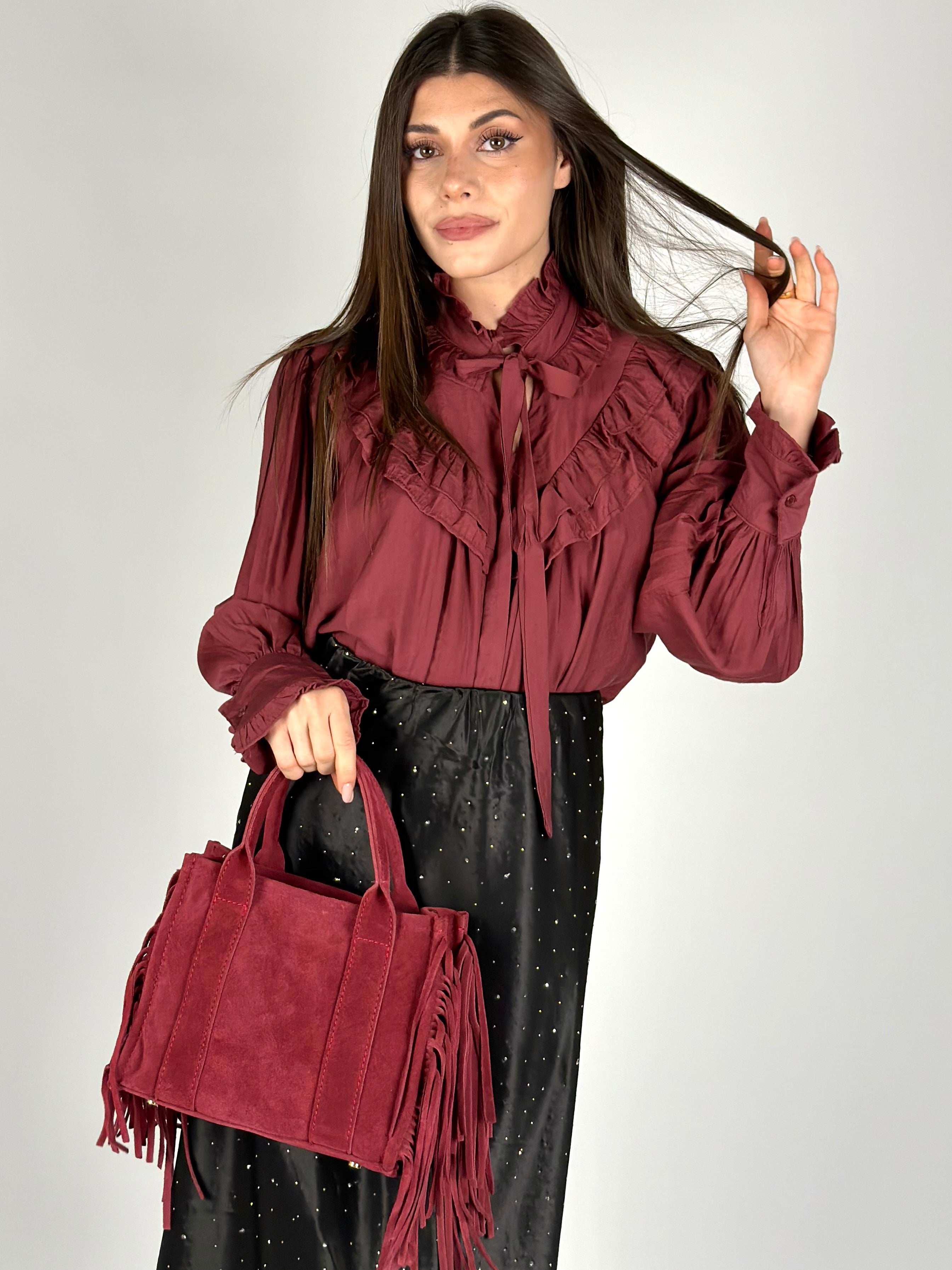 Camicia Suade bordeaux