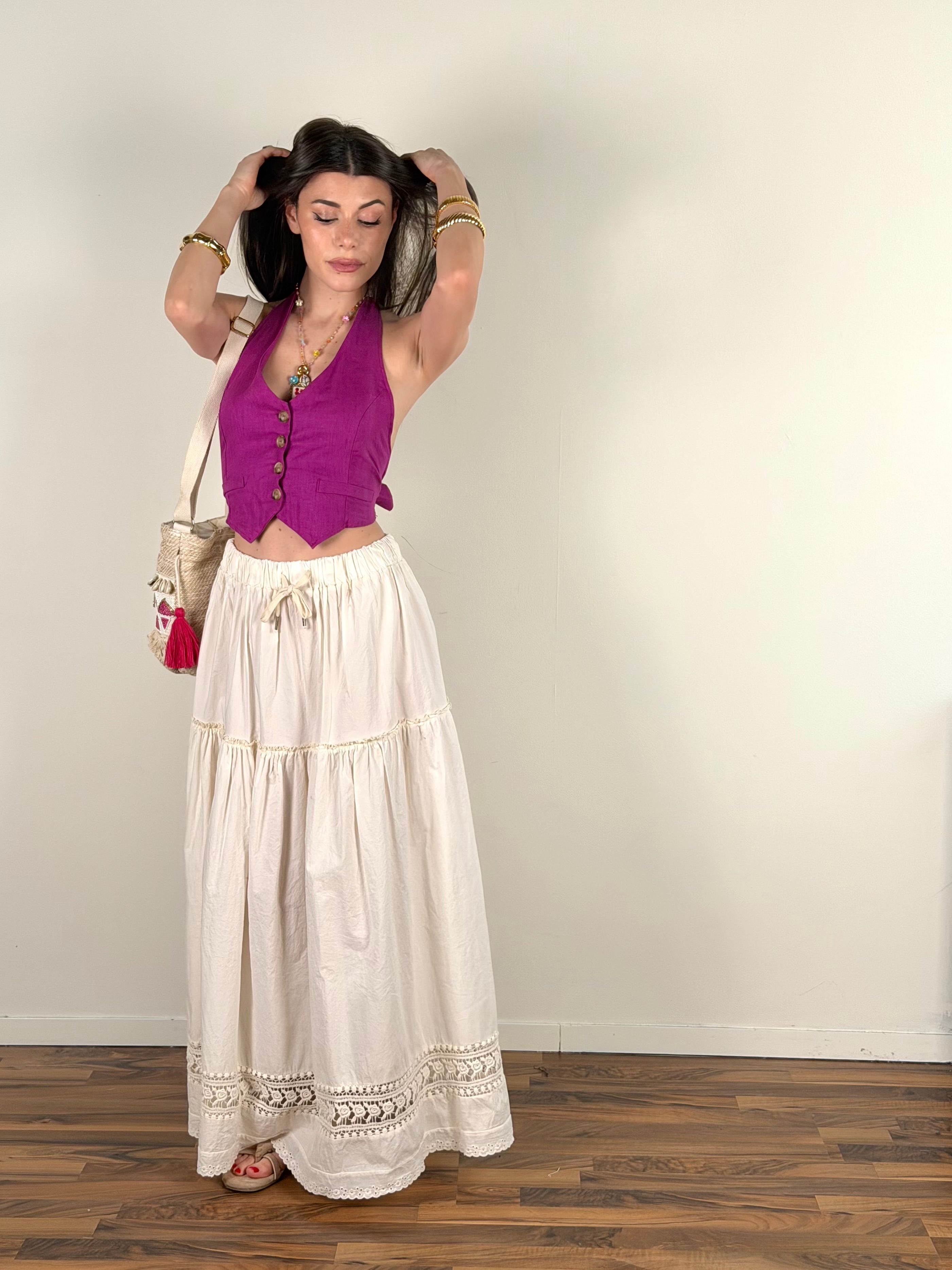 Top Dorotea fucsia