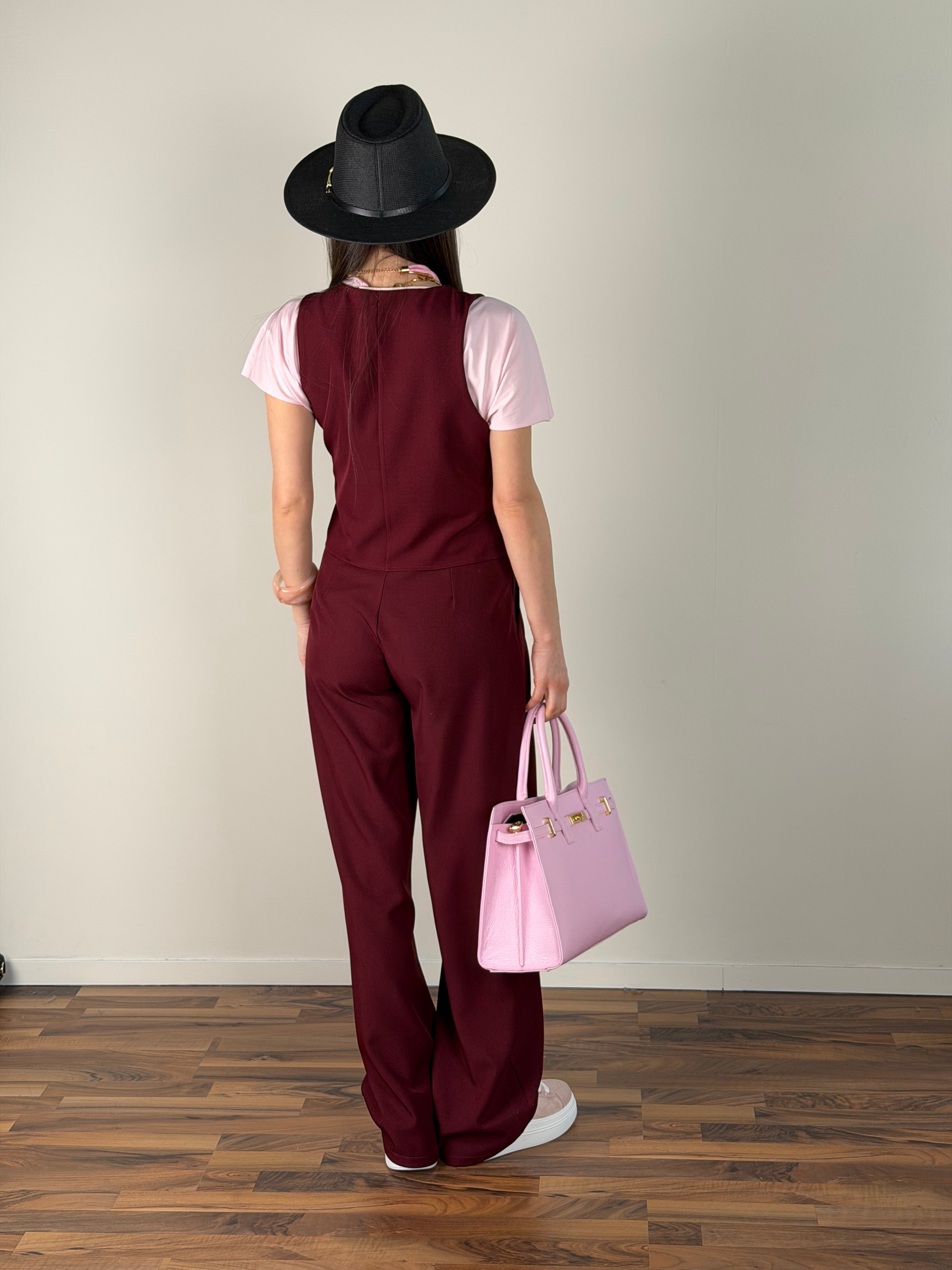Gilet Luxe bordeaux