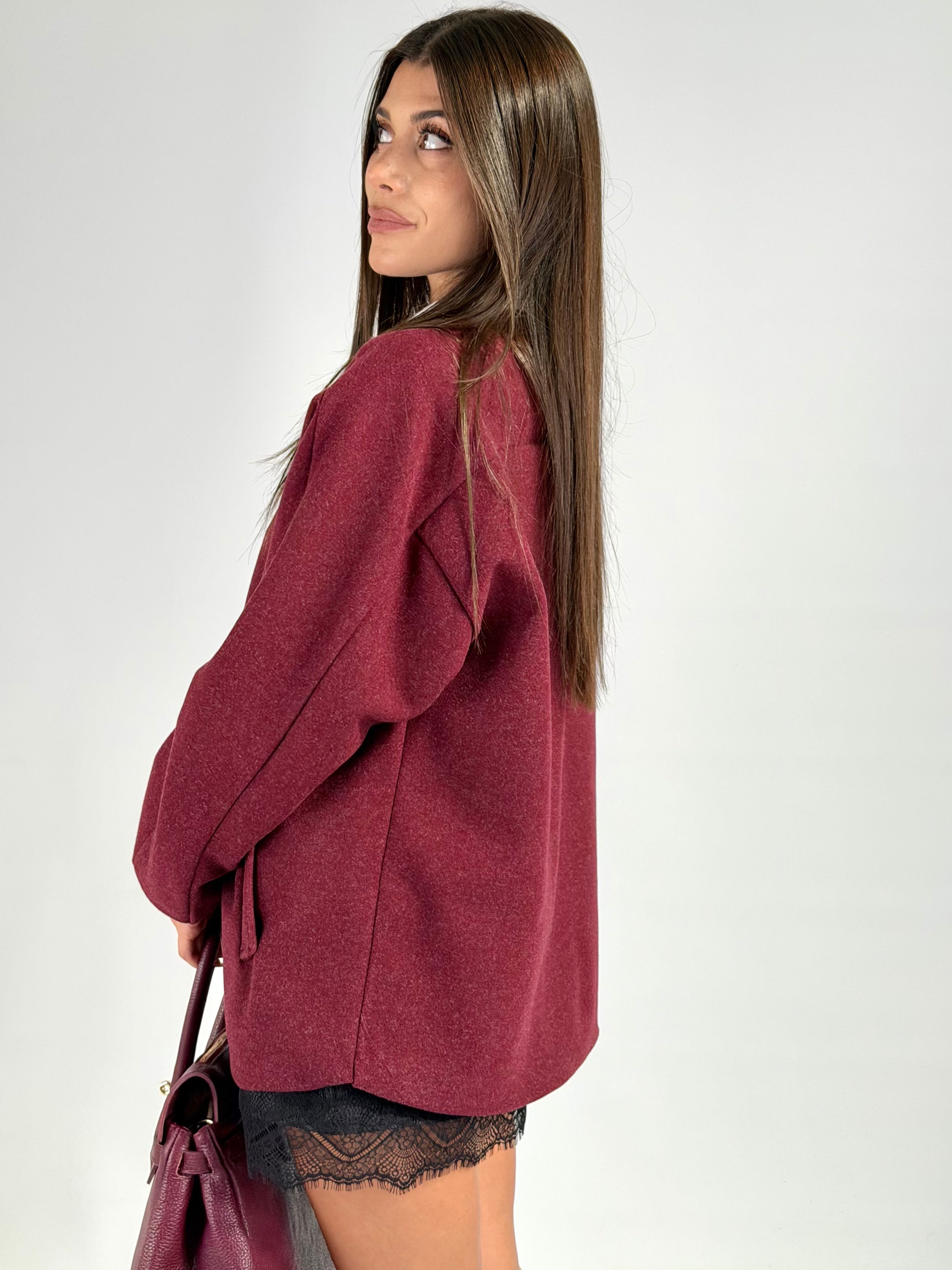 cappotto bomber patricia bordeaux