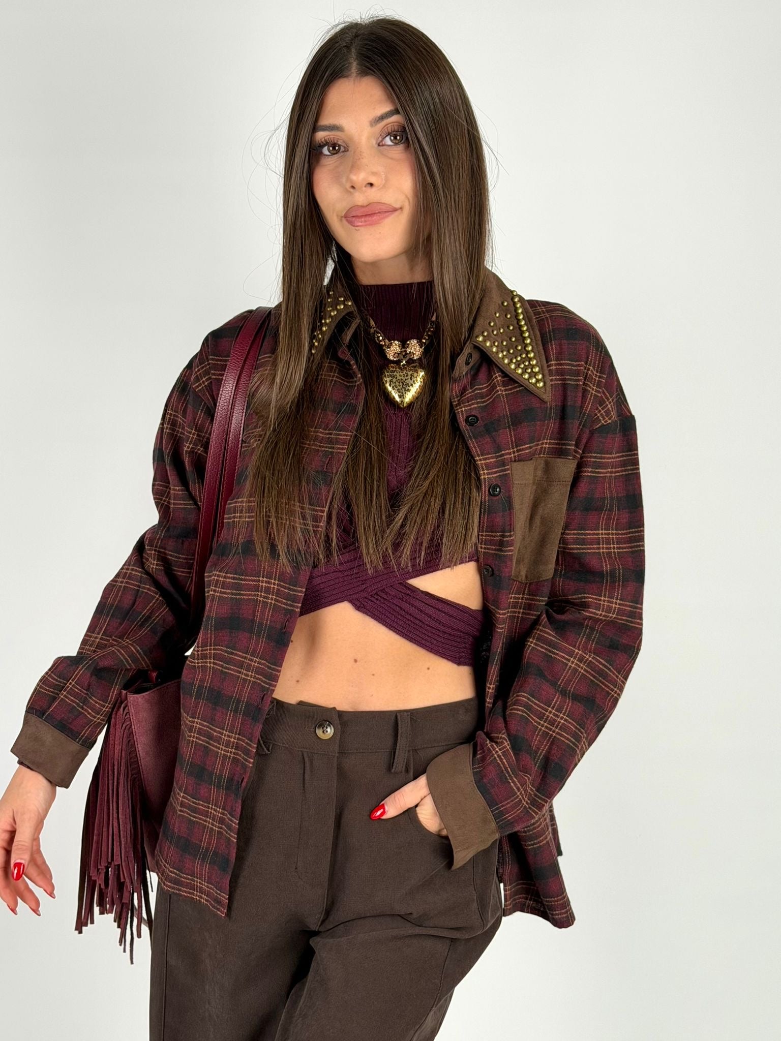 Camicia Texas Napoli bordeuax