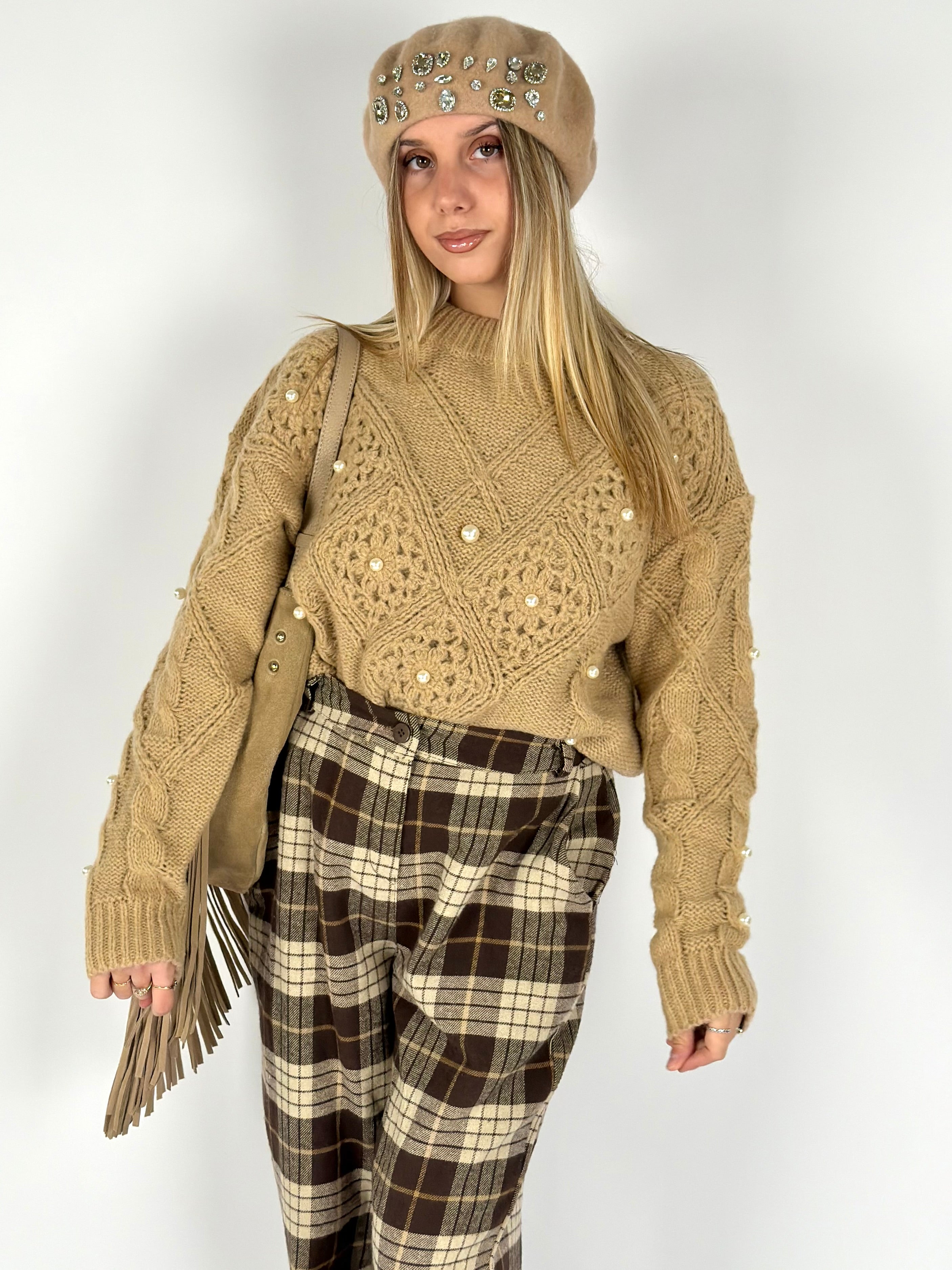 Maglia Perla tabacco