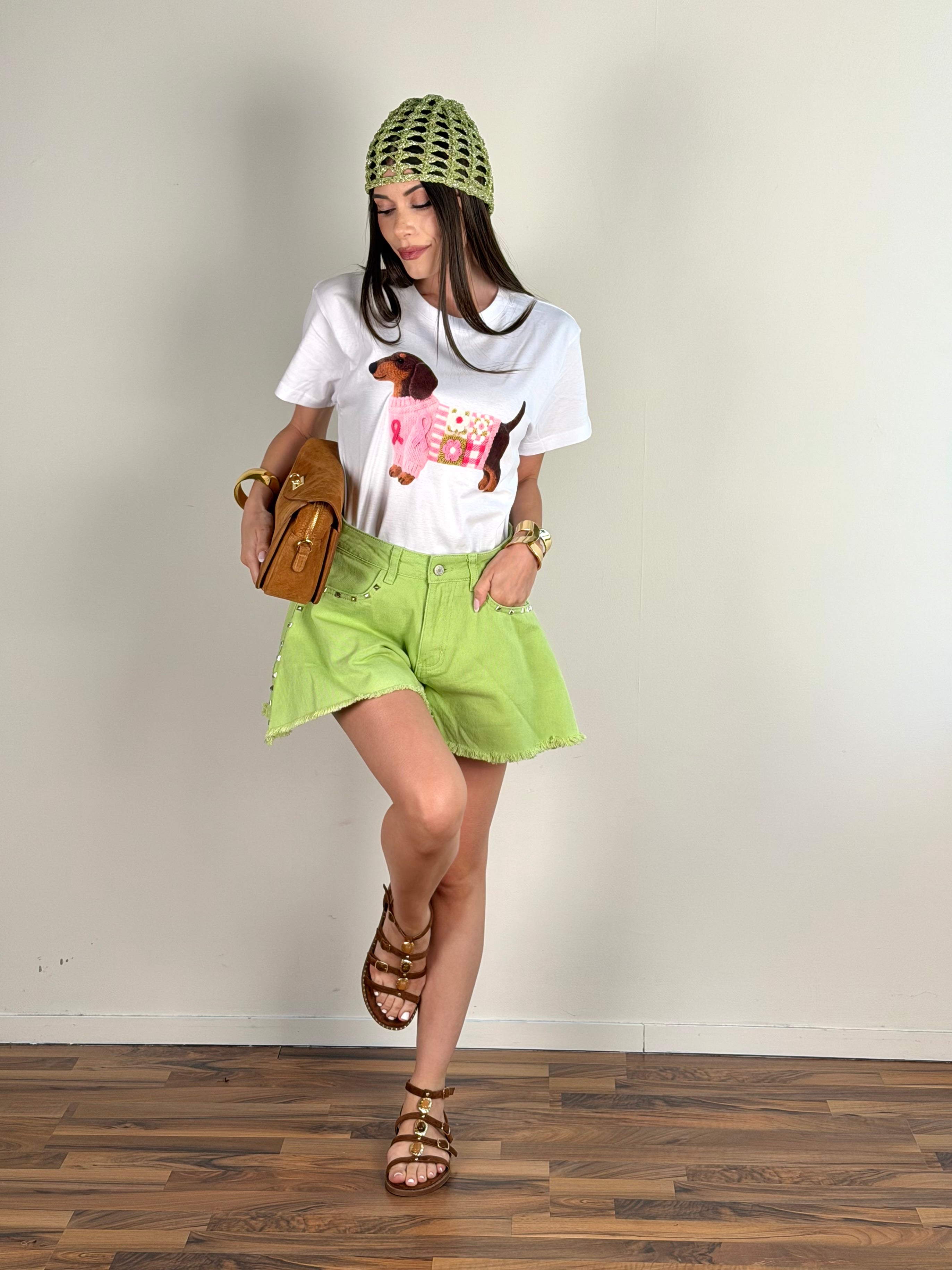 Short jeans rock verde