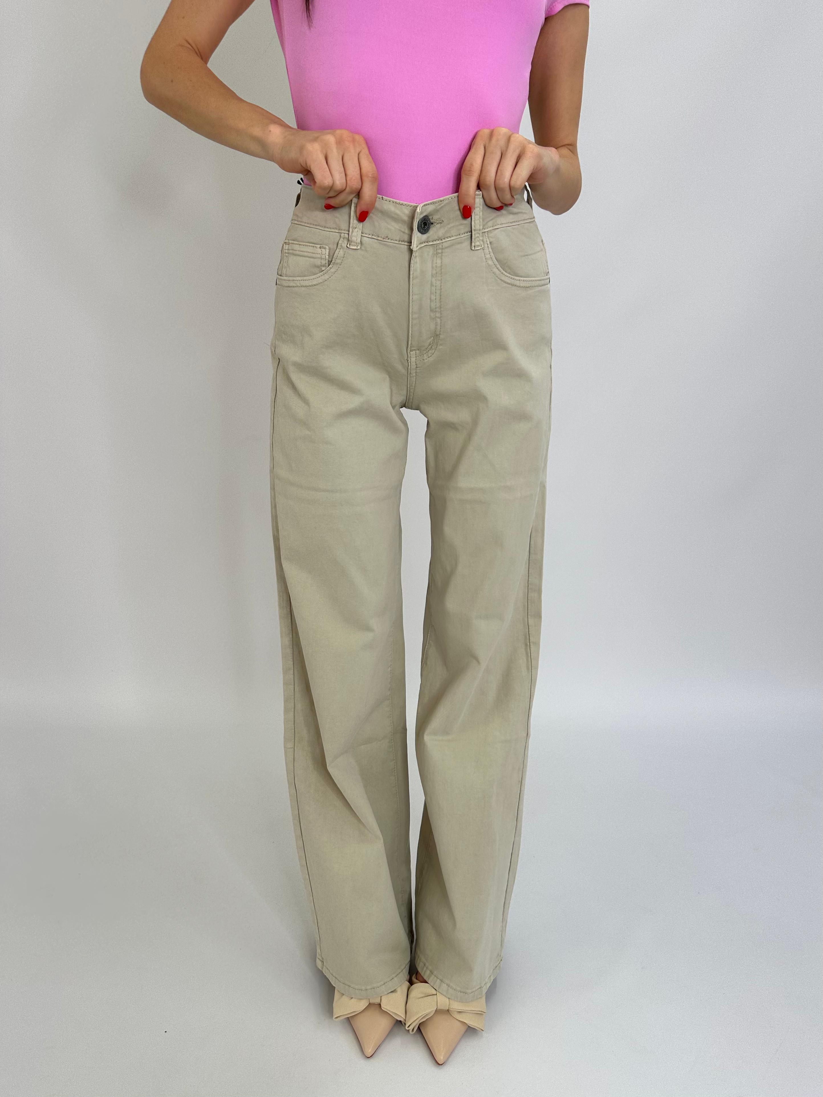 Jeans ofelia palazzo beige