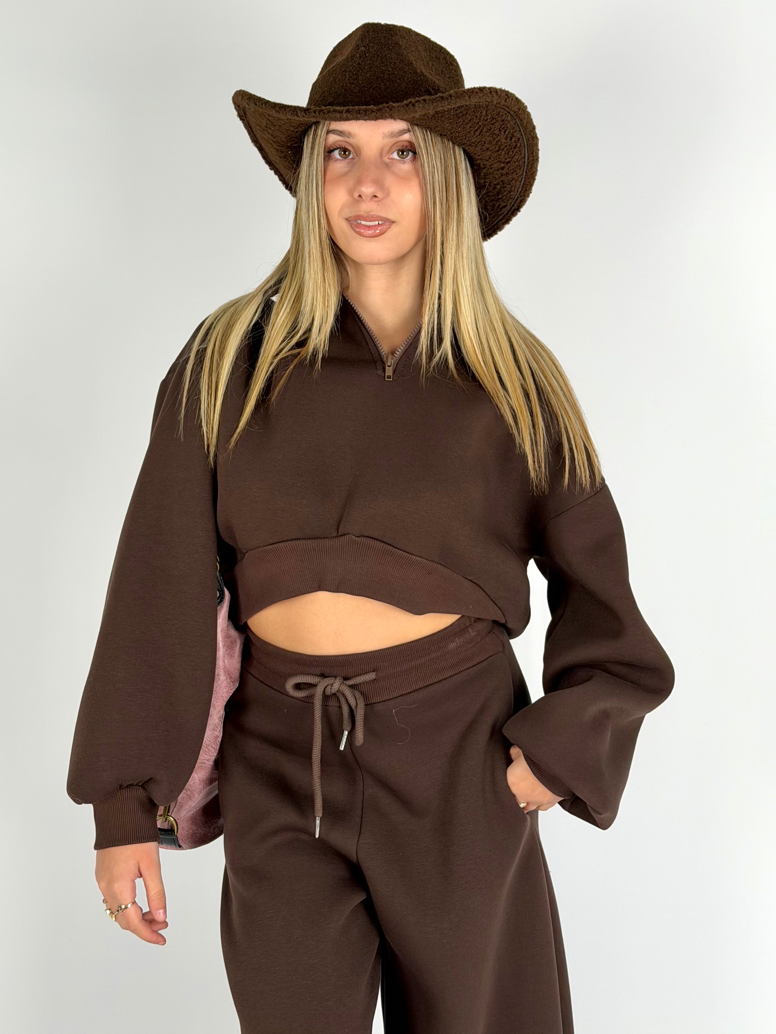 Felpa tuta sportiva Diva moro