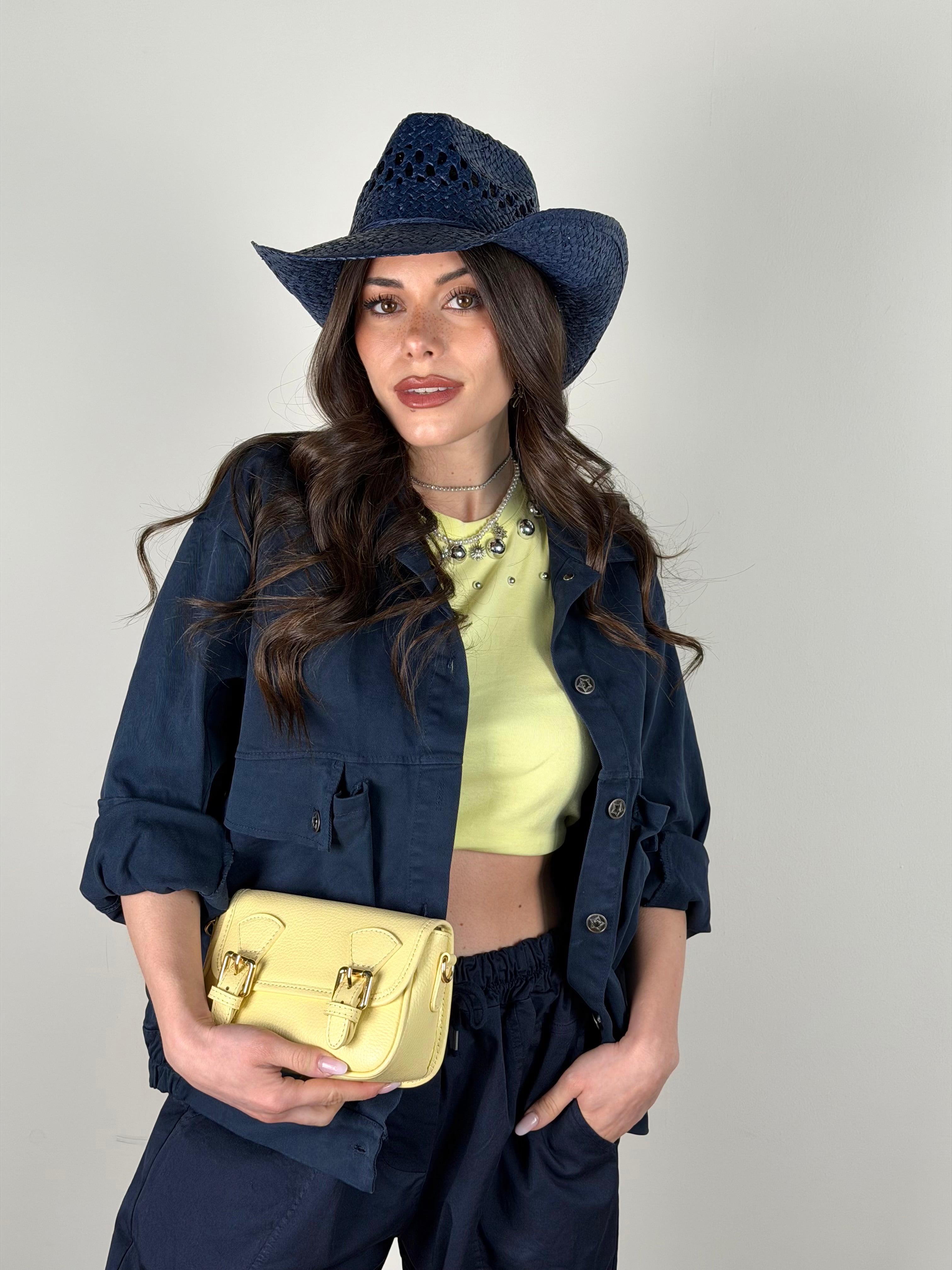 Giubbino jeans Carmen blu
