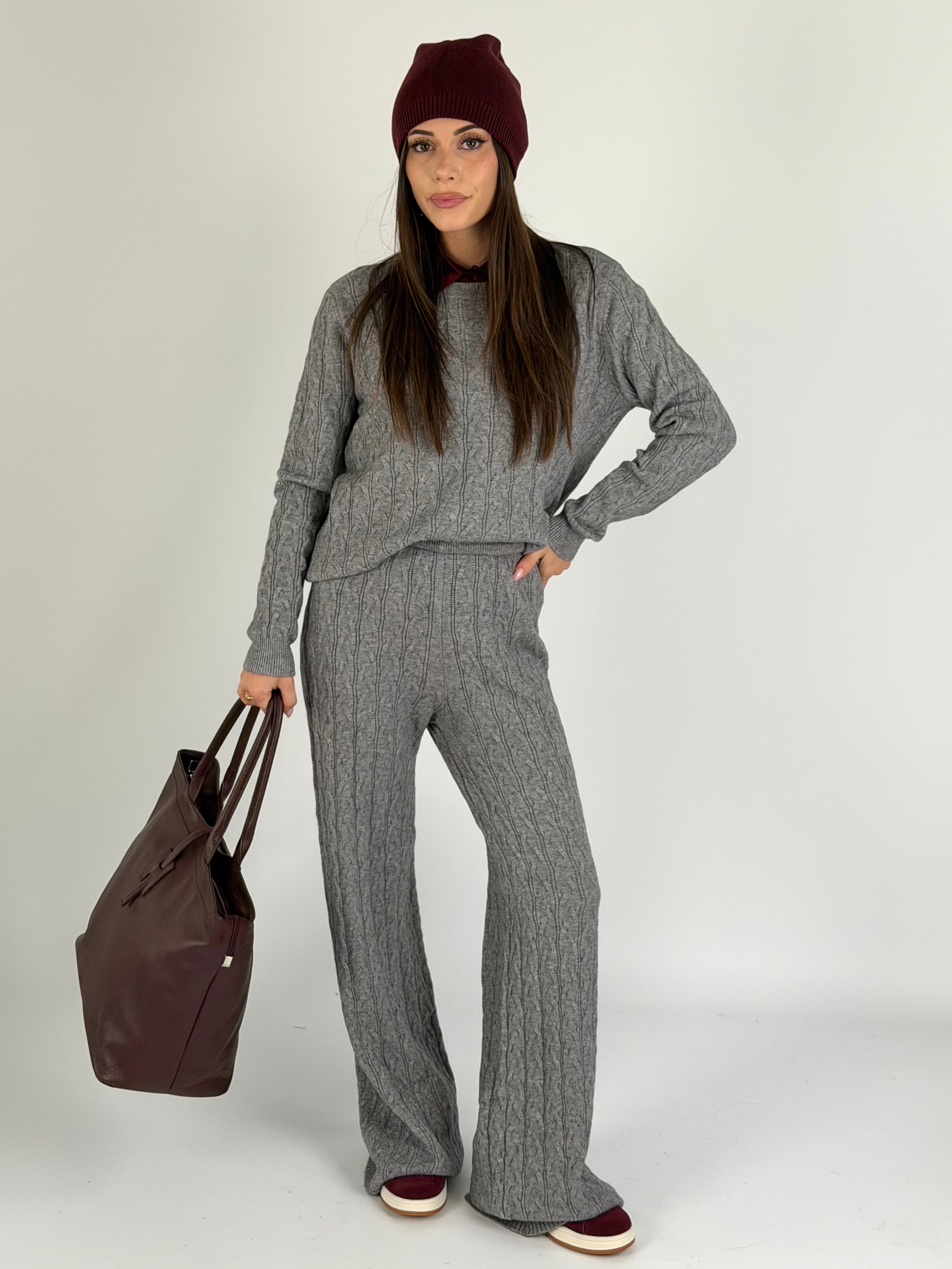 Tuta sportiva glam grigia