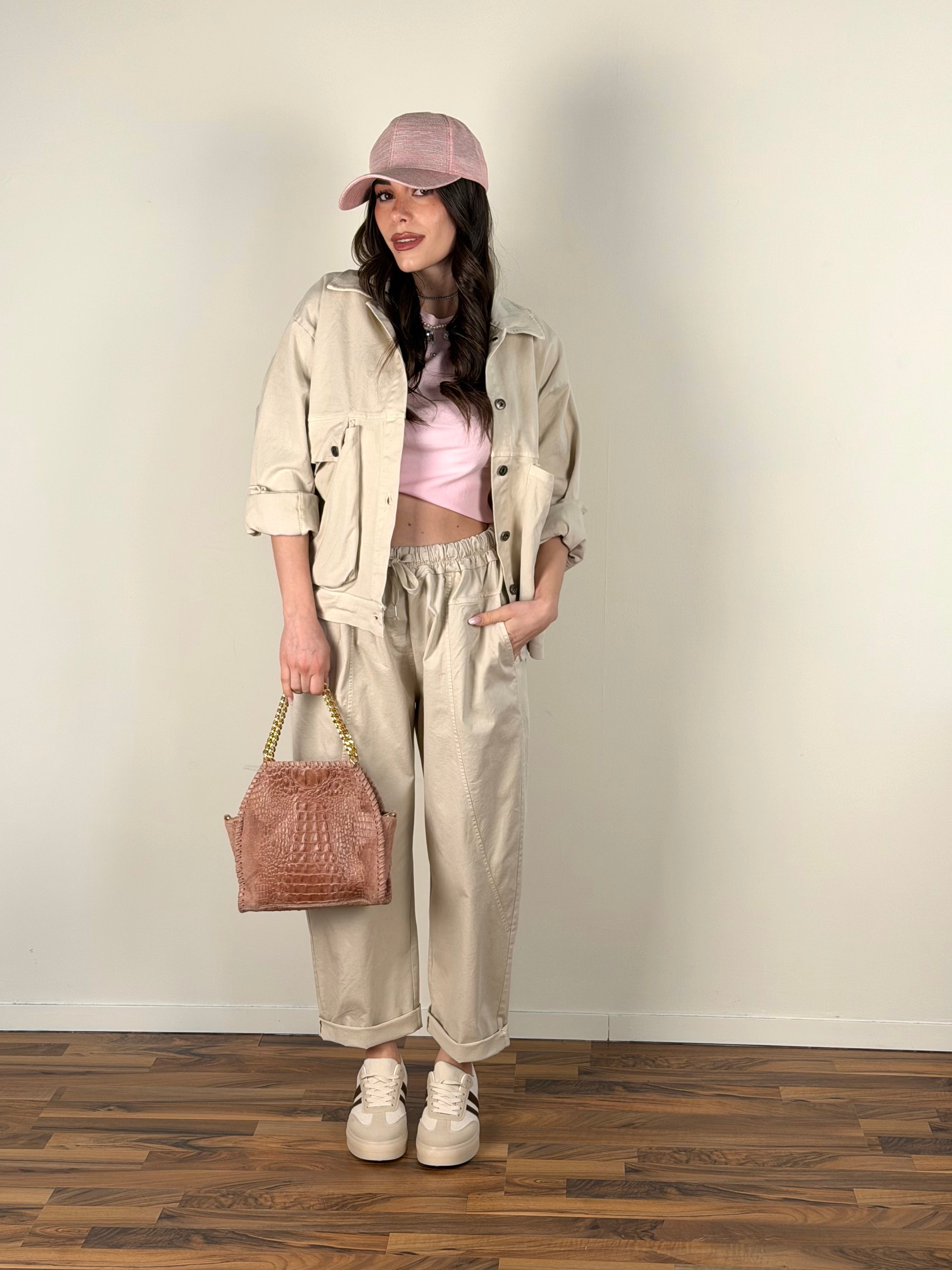 Giubbino jeans Carmen beige