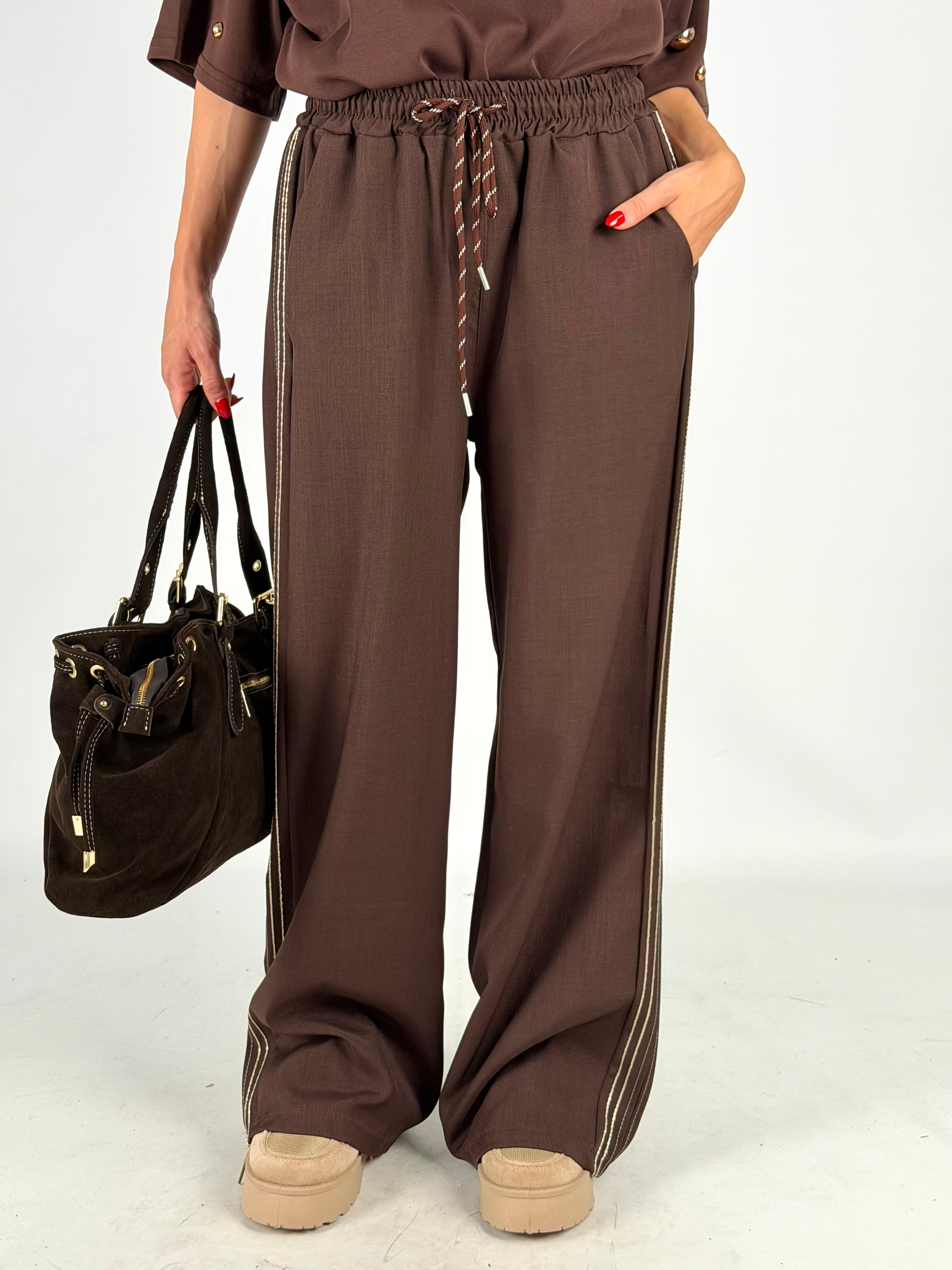 Pantalone righe moro