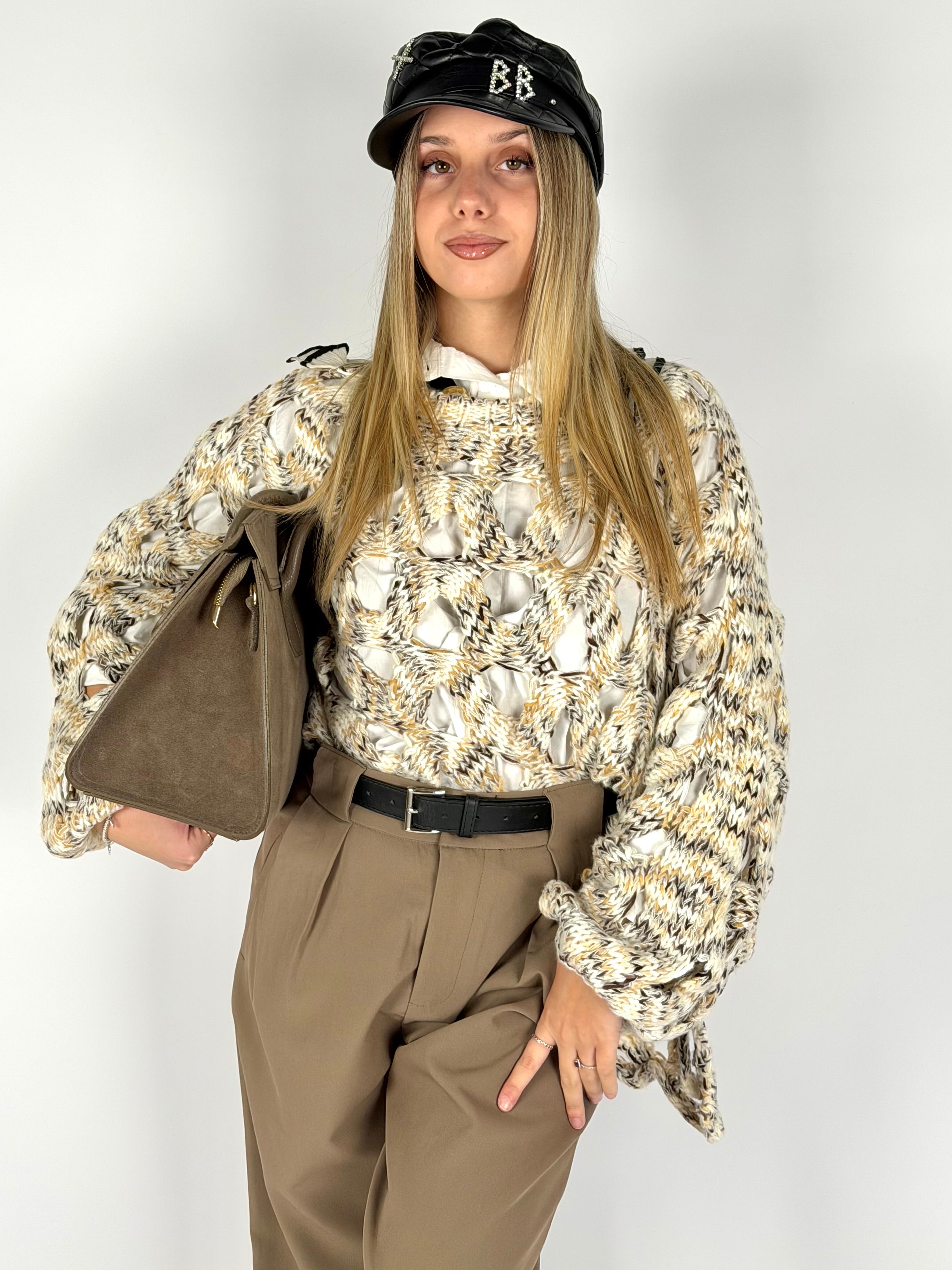 Maglia Micol bicolor moro