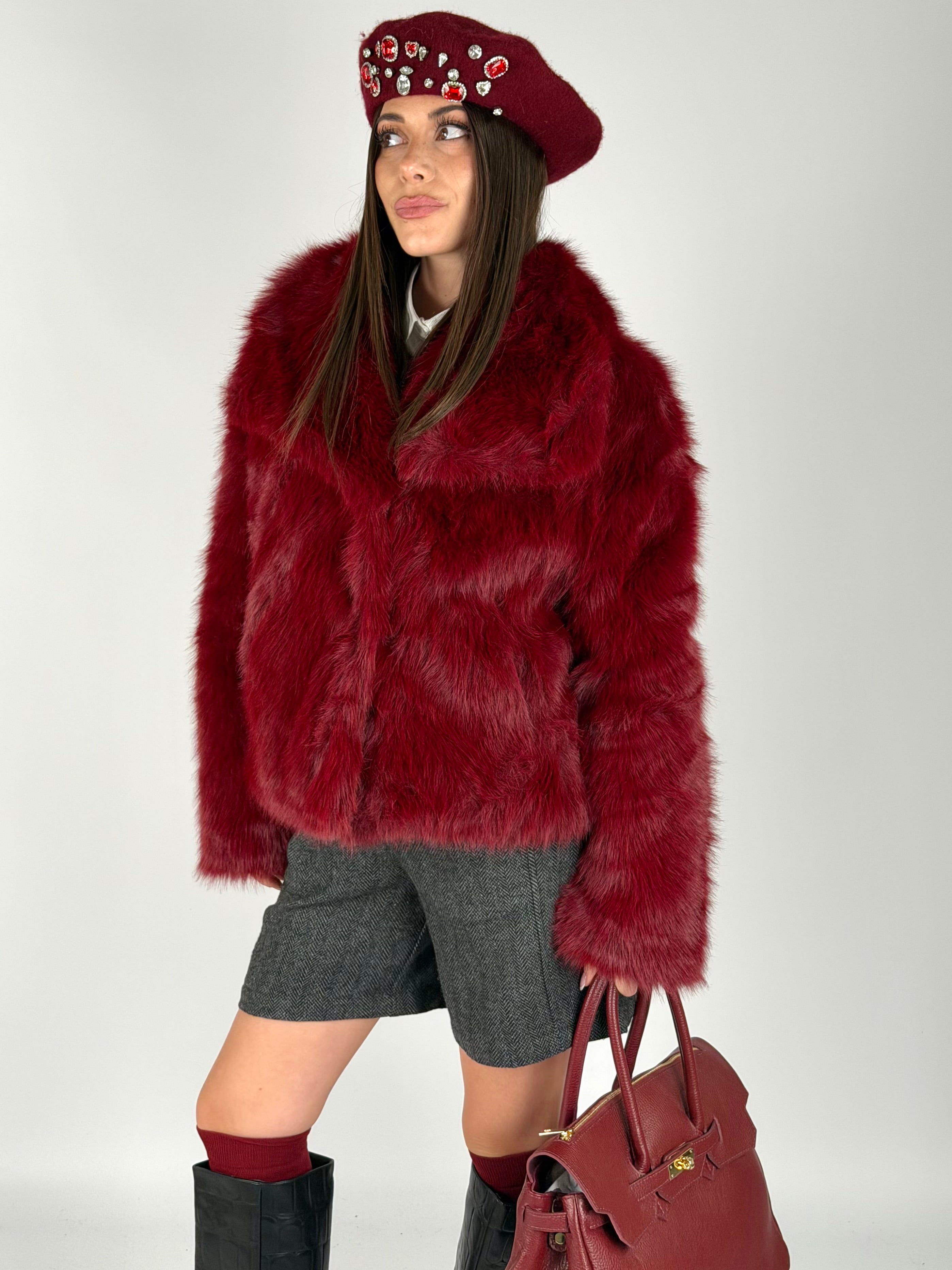 Pelliccia Soleil bordeaux