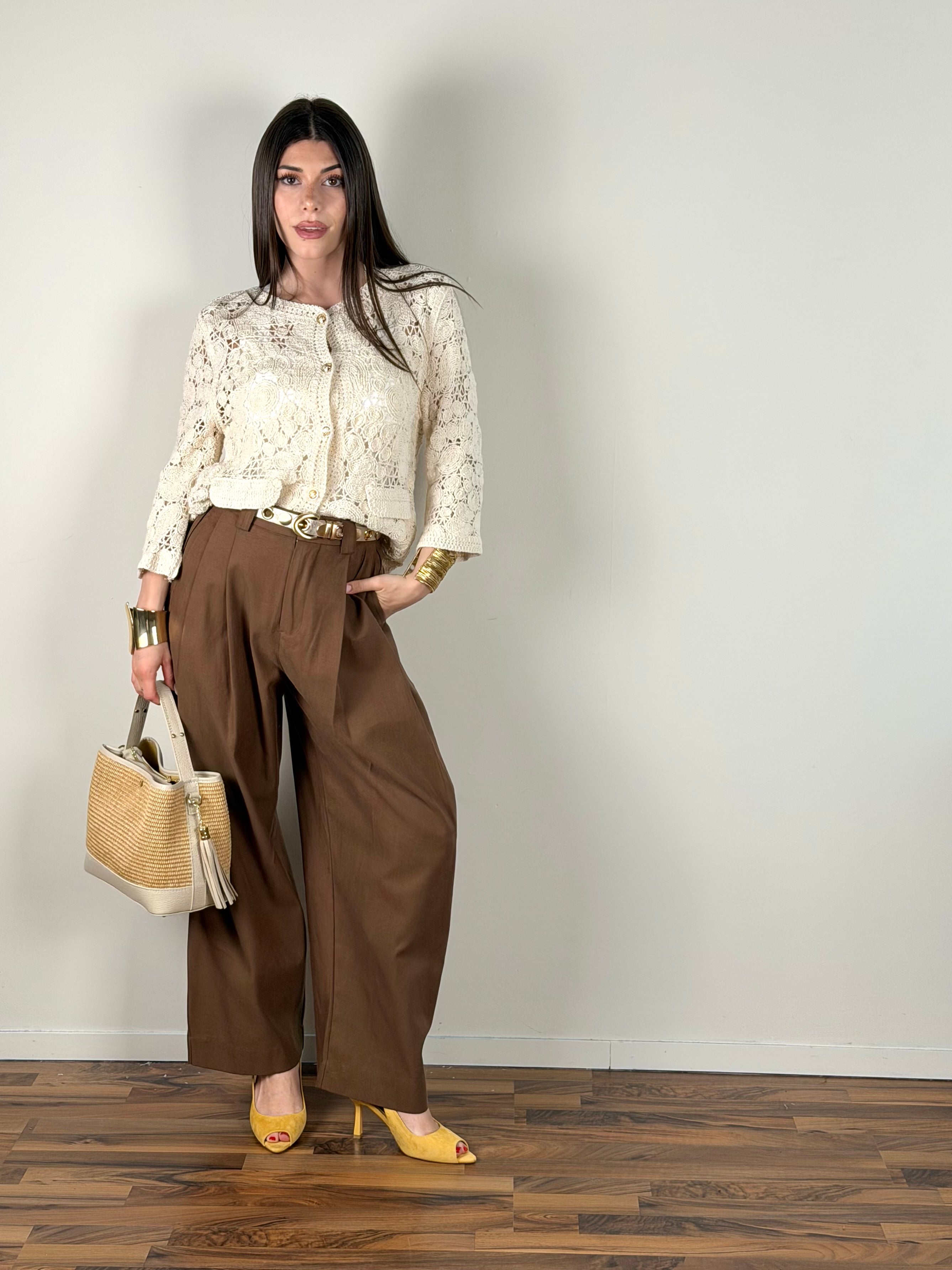 Maglia Traforata bottoni