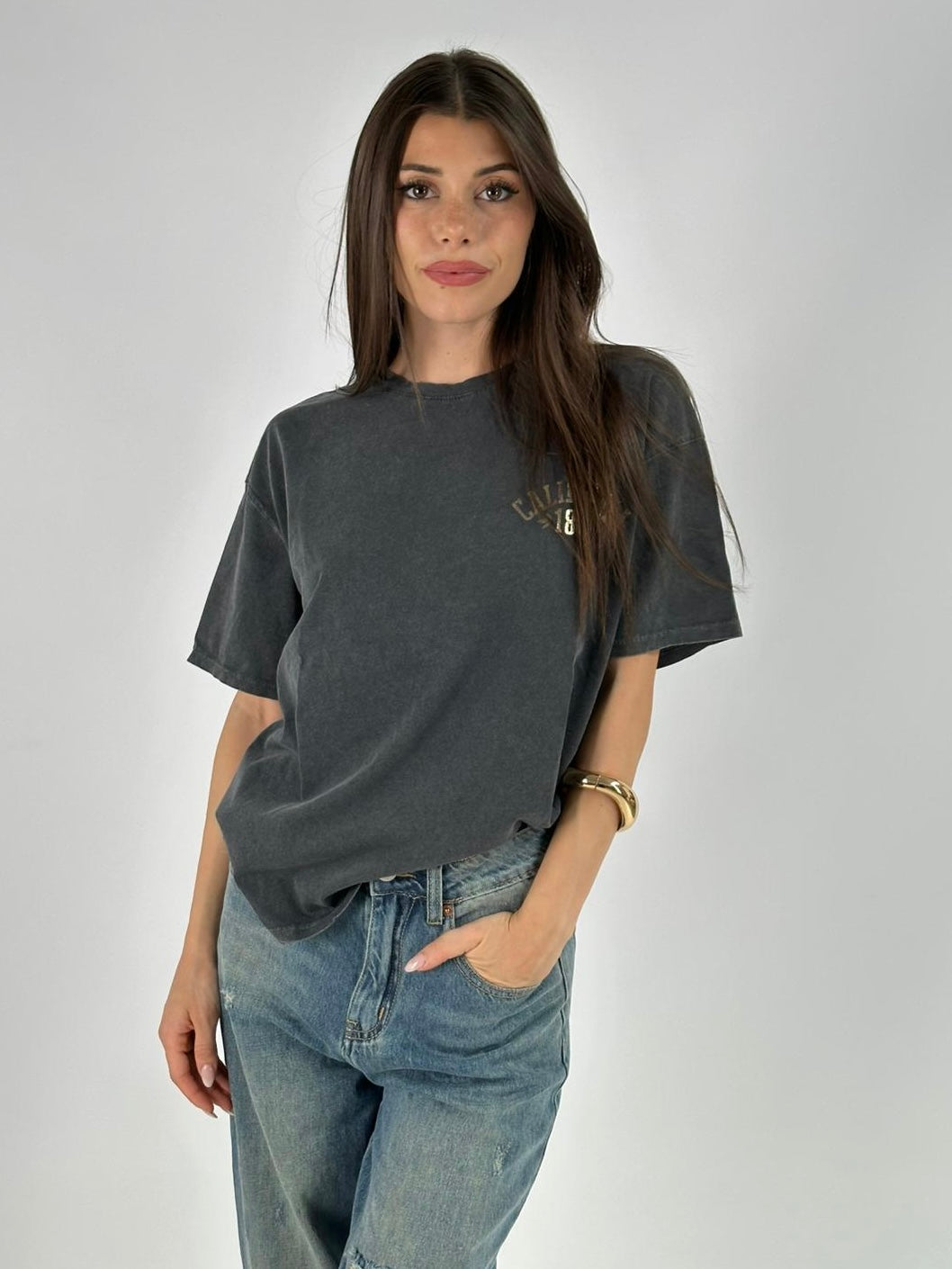 T-shirt premium 100% cotone California nera