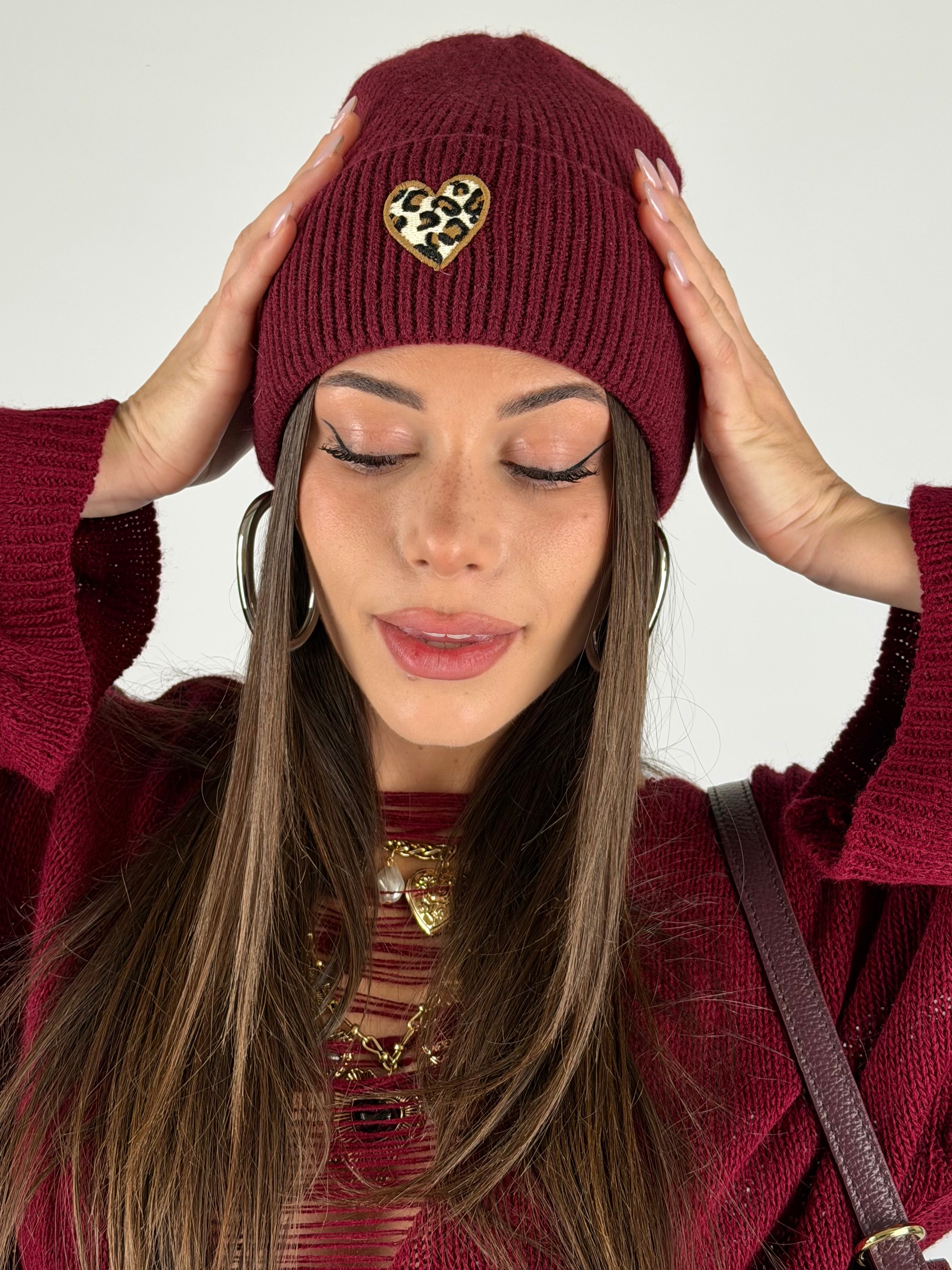 Cappello cuore Leopard - 3 colori