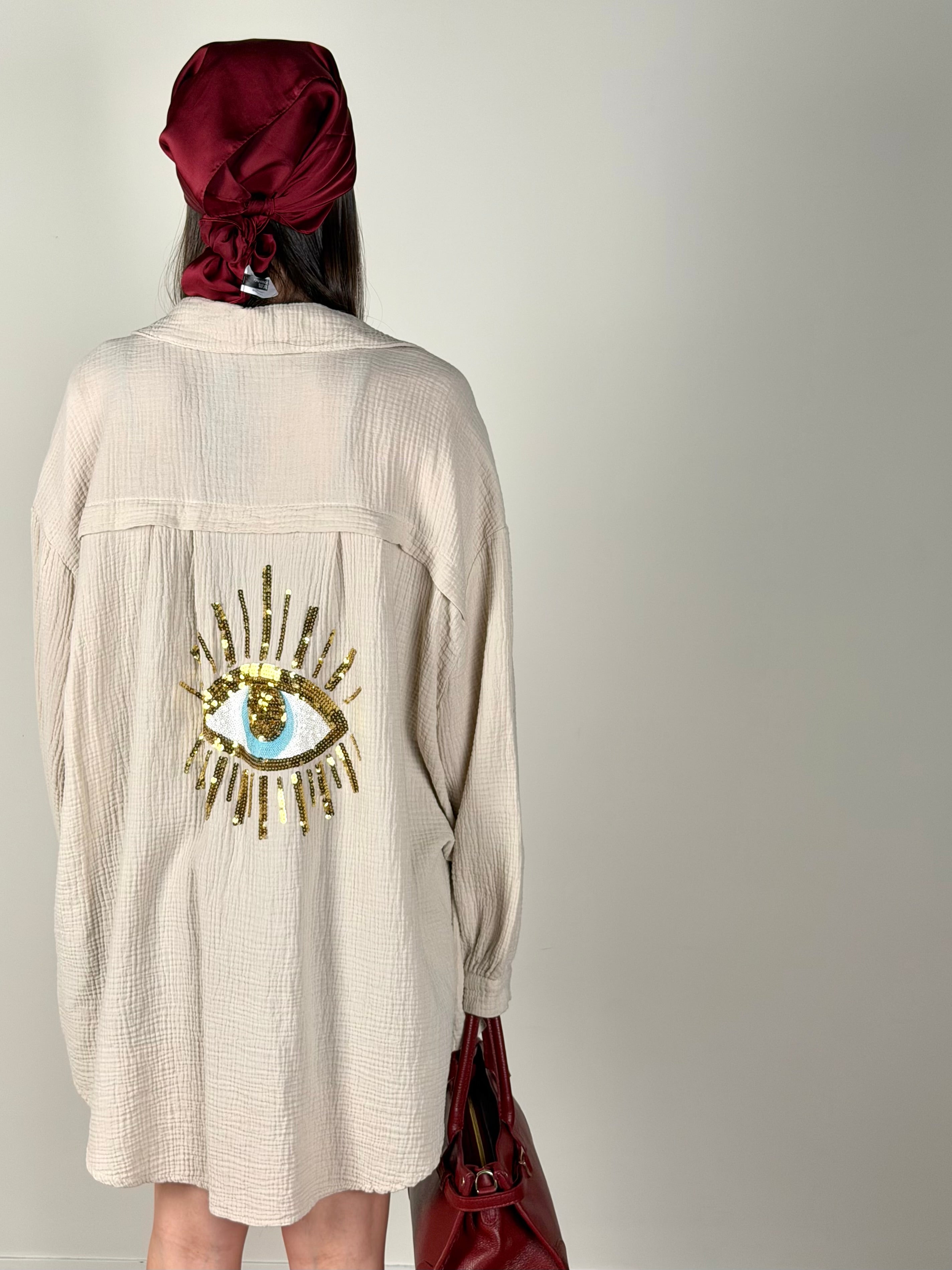 Camicia Eyes beige