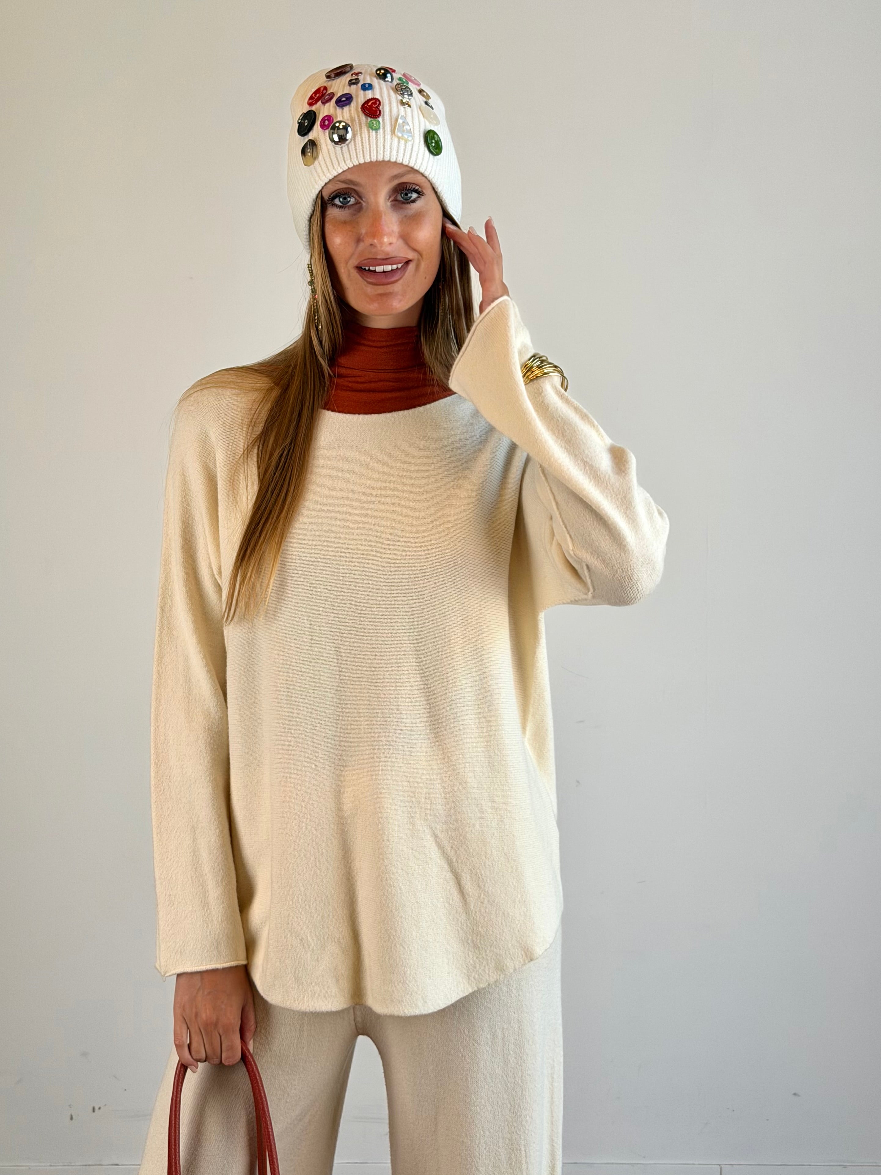 Maglia Sheila regular panna