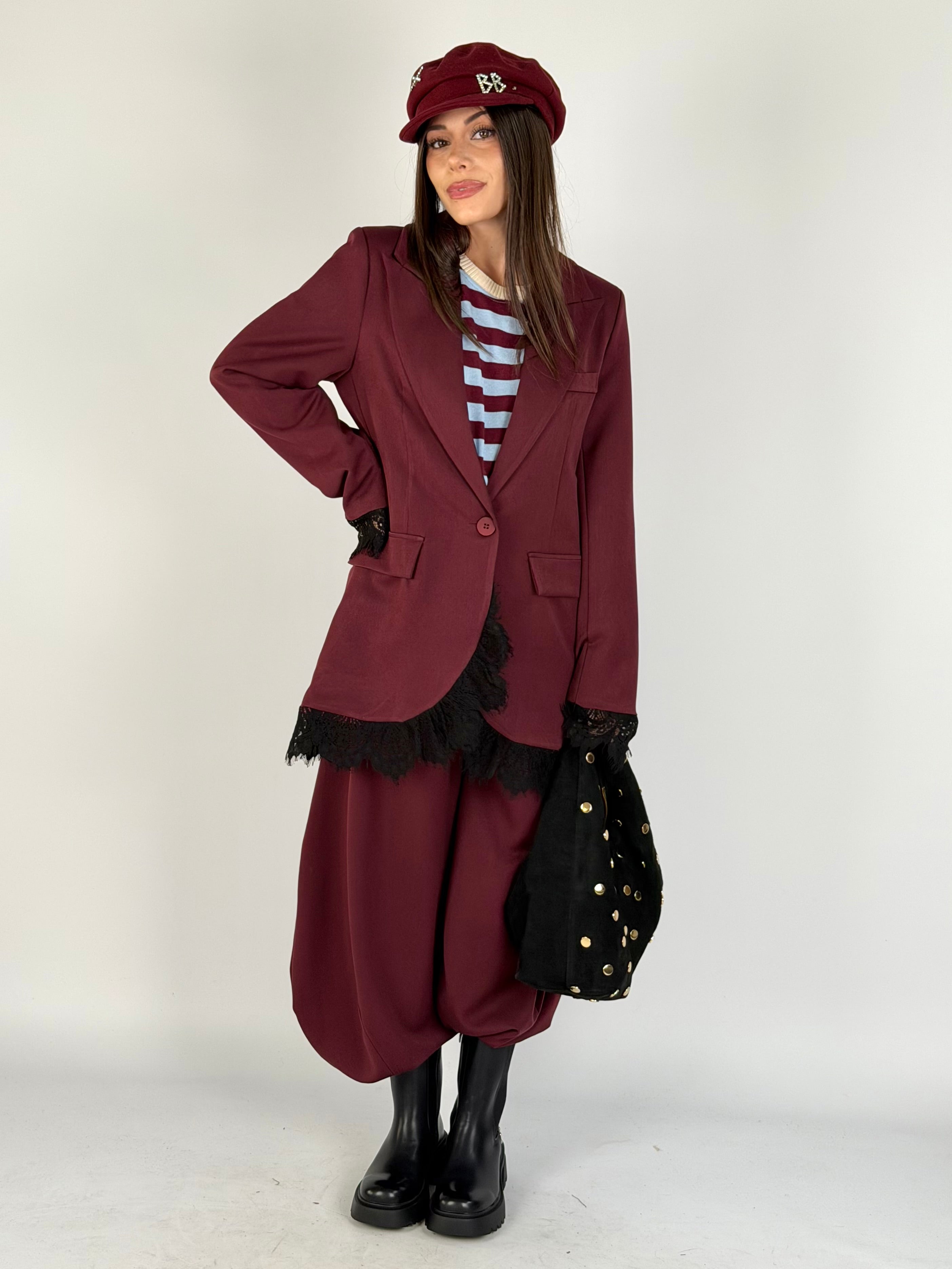 Giacca parigina bordeaux