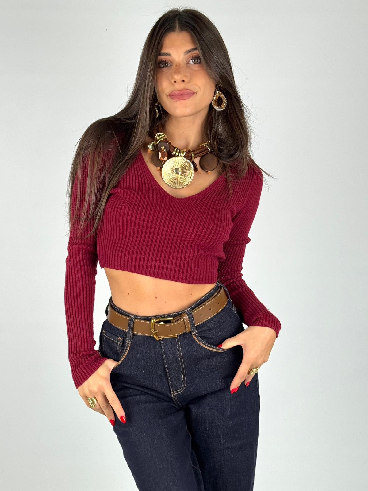 Maglia Lucy bordeaux