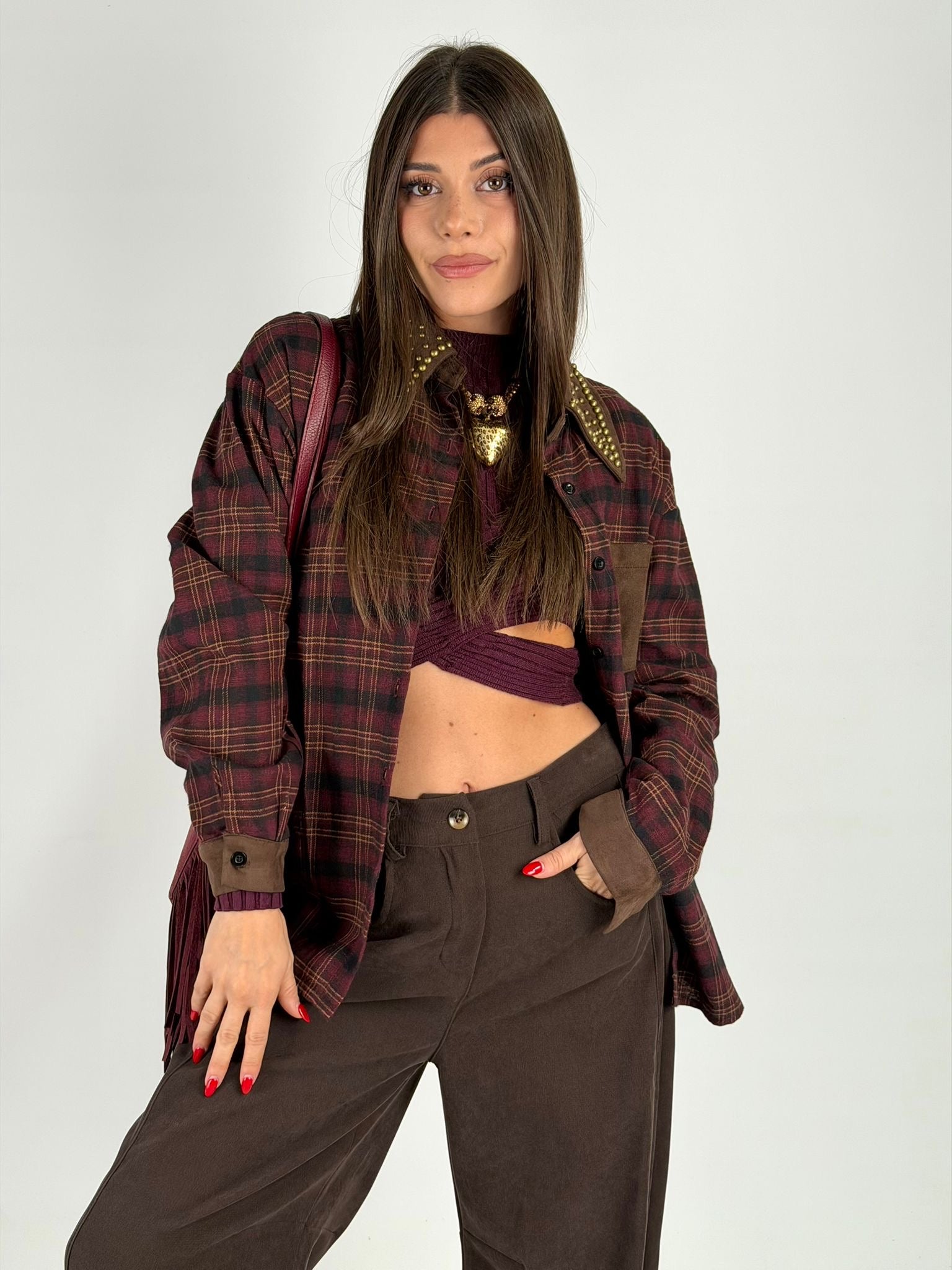 Camicia Texas Napoli bordeuax