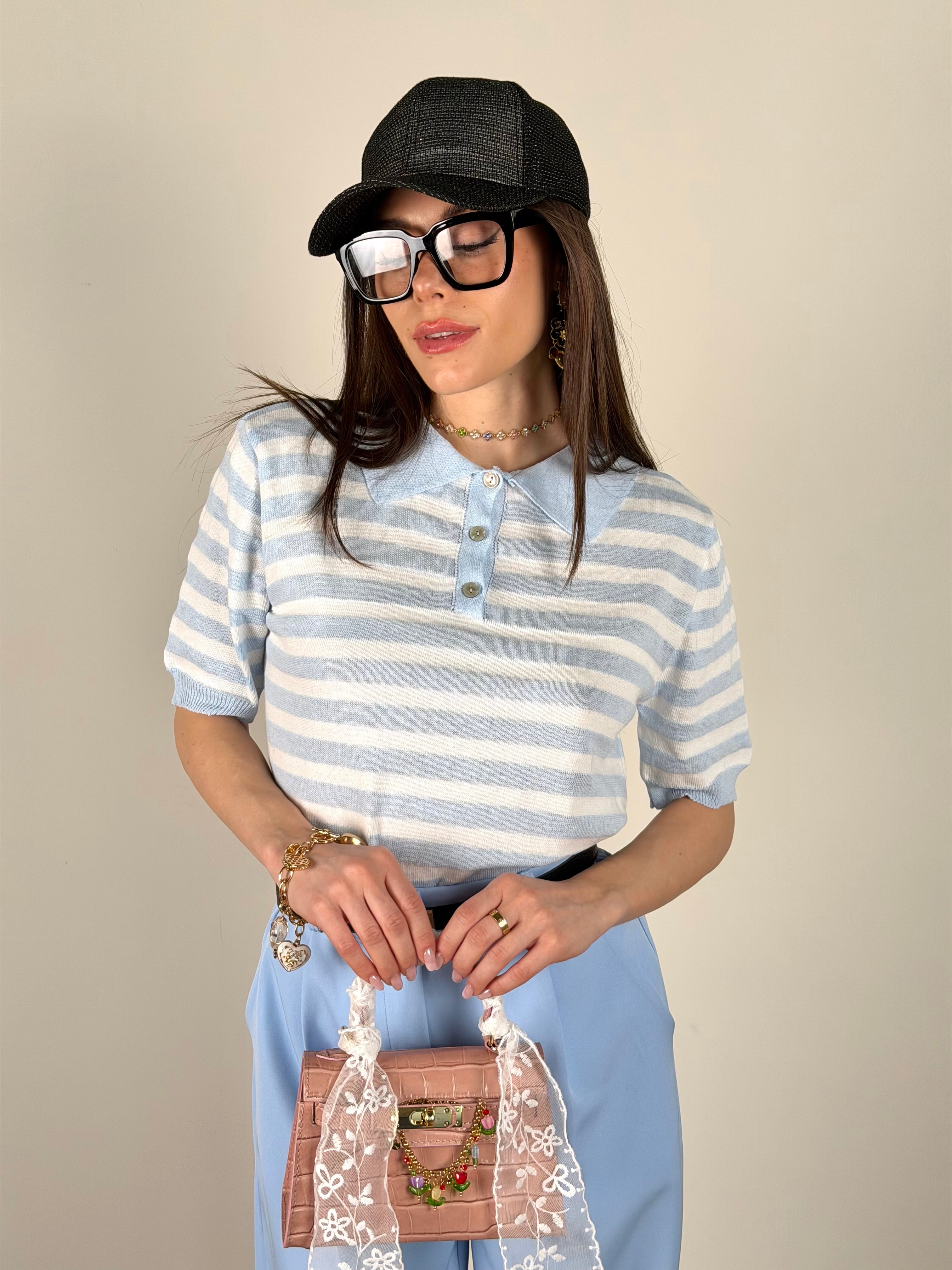 Maglia Kim celeste