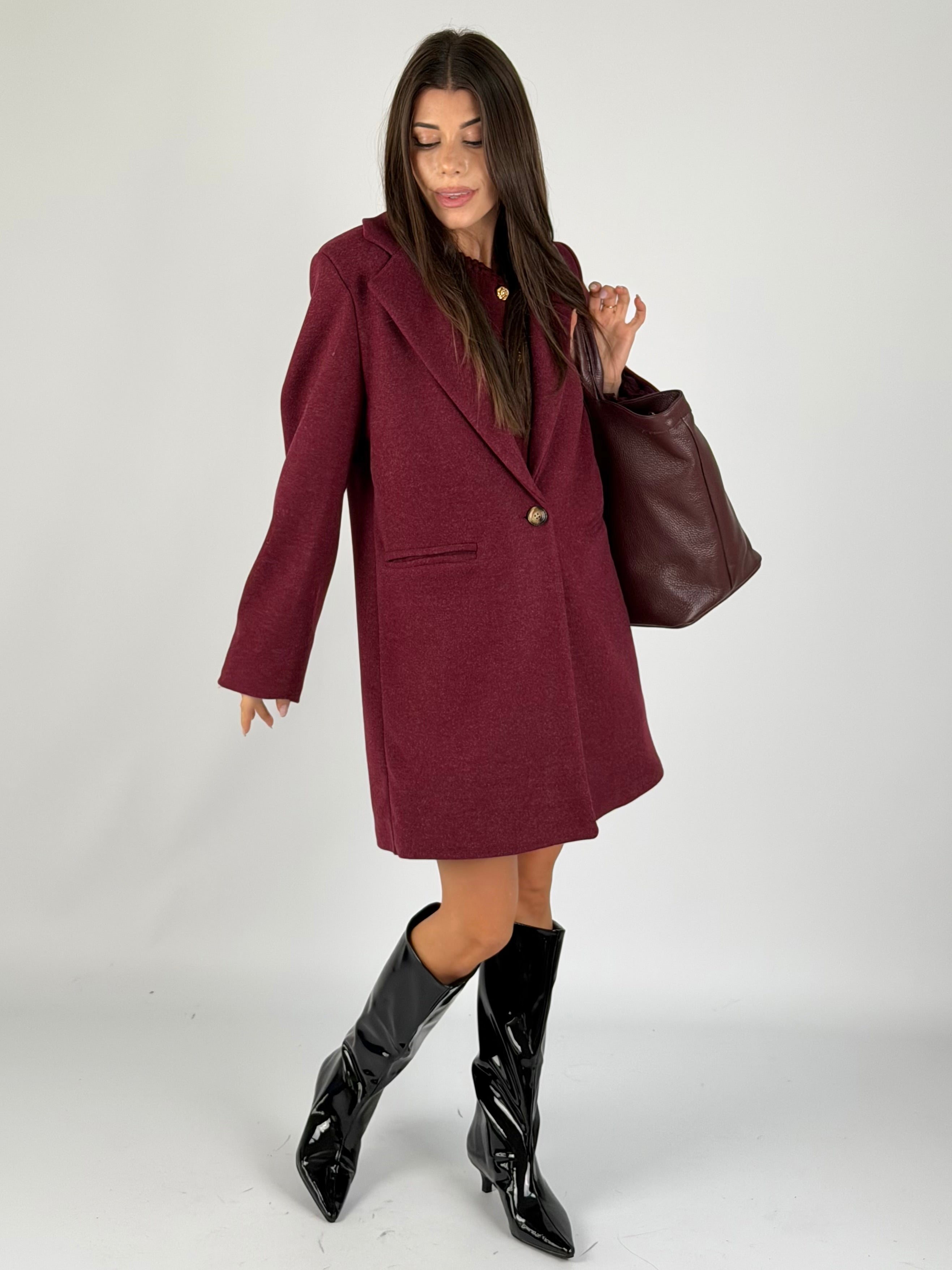 Cappotto Blair bordeaux