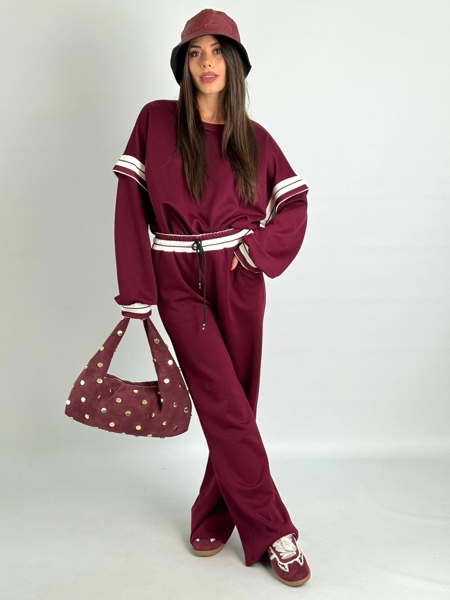 Tuta sportiva Olga bordeaux