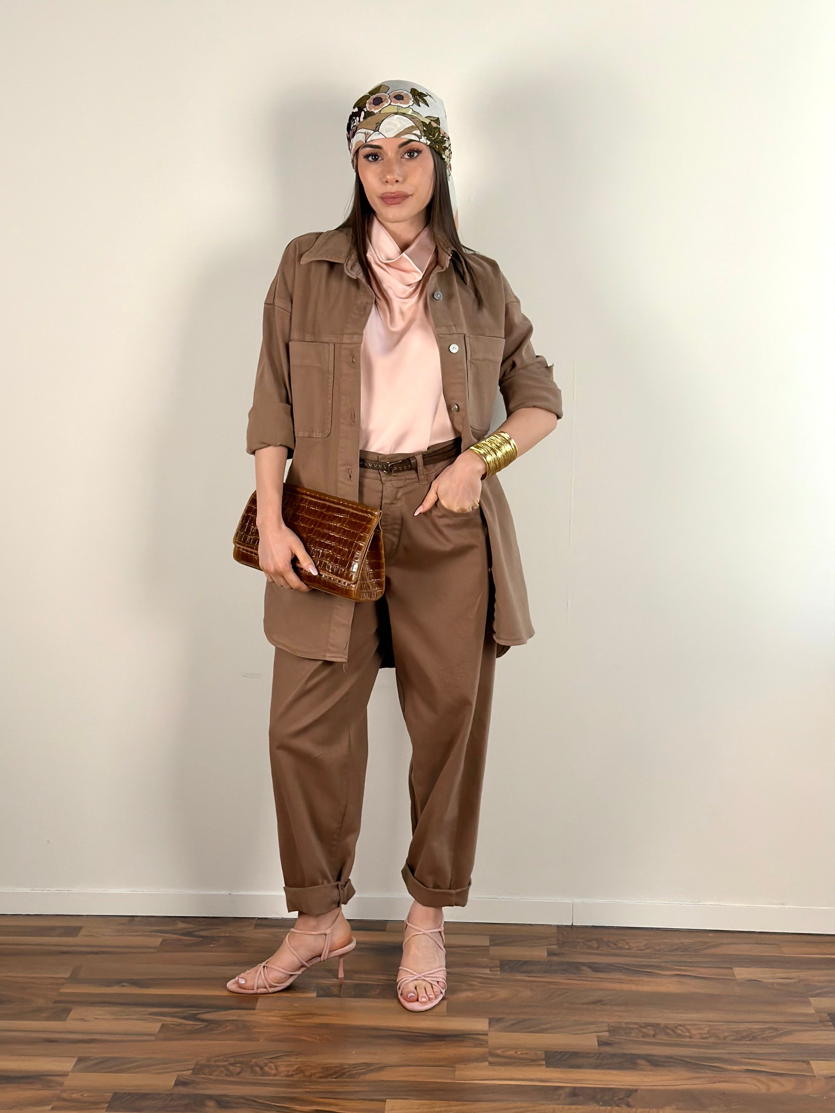 Giubbino jeans Zeudi tabacco