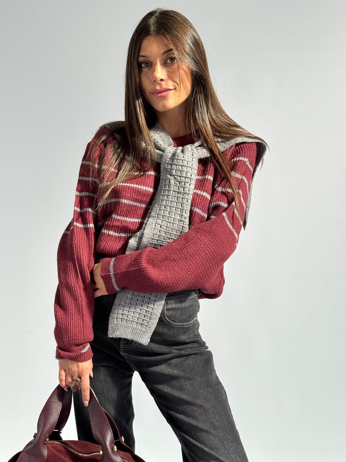 Maglia Milly bordeaux