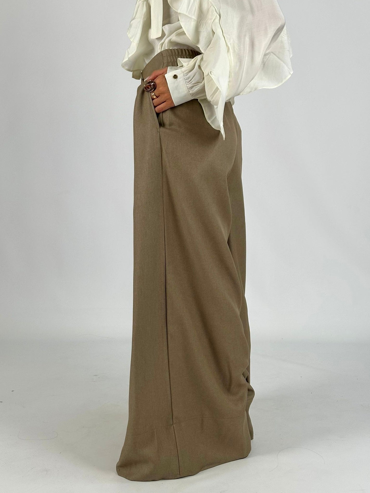Maxi pantalone Zoe beige