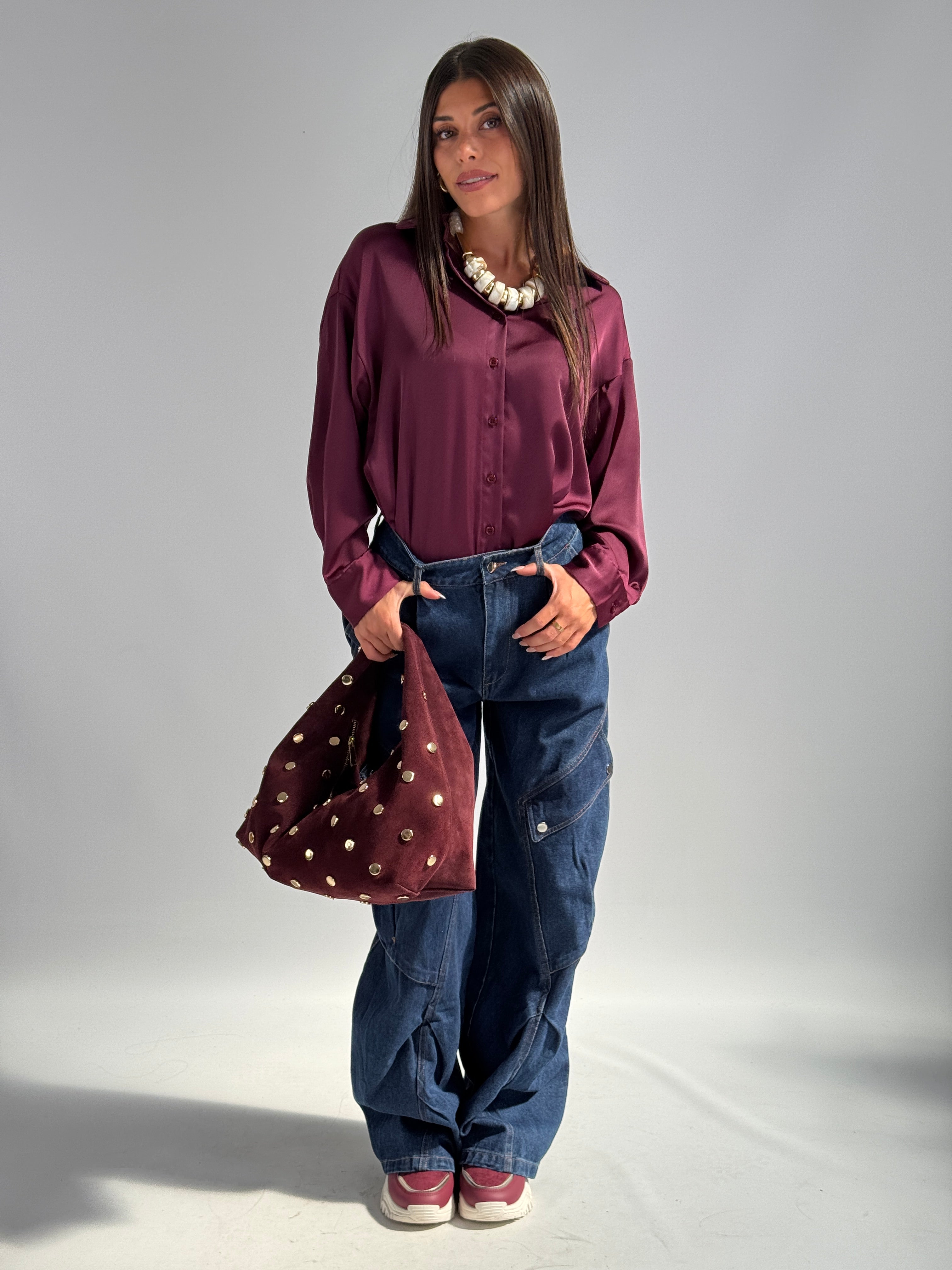 Camicia Delia bordeaux