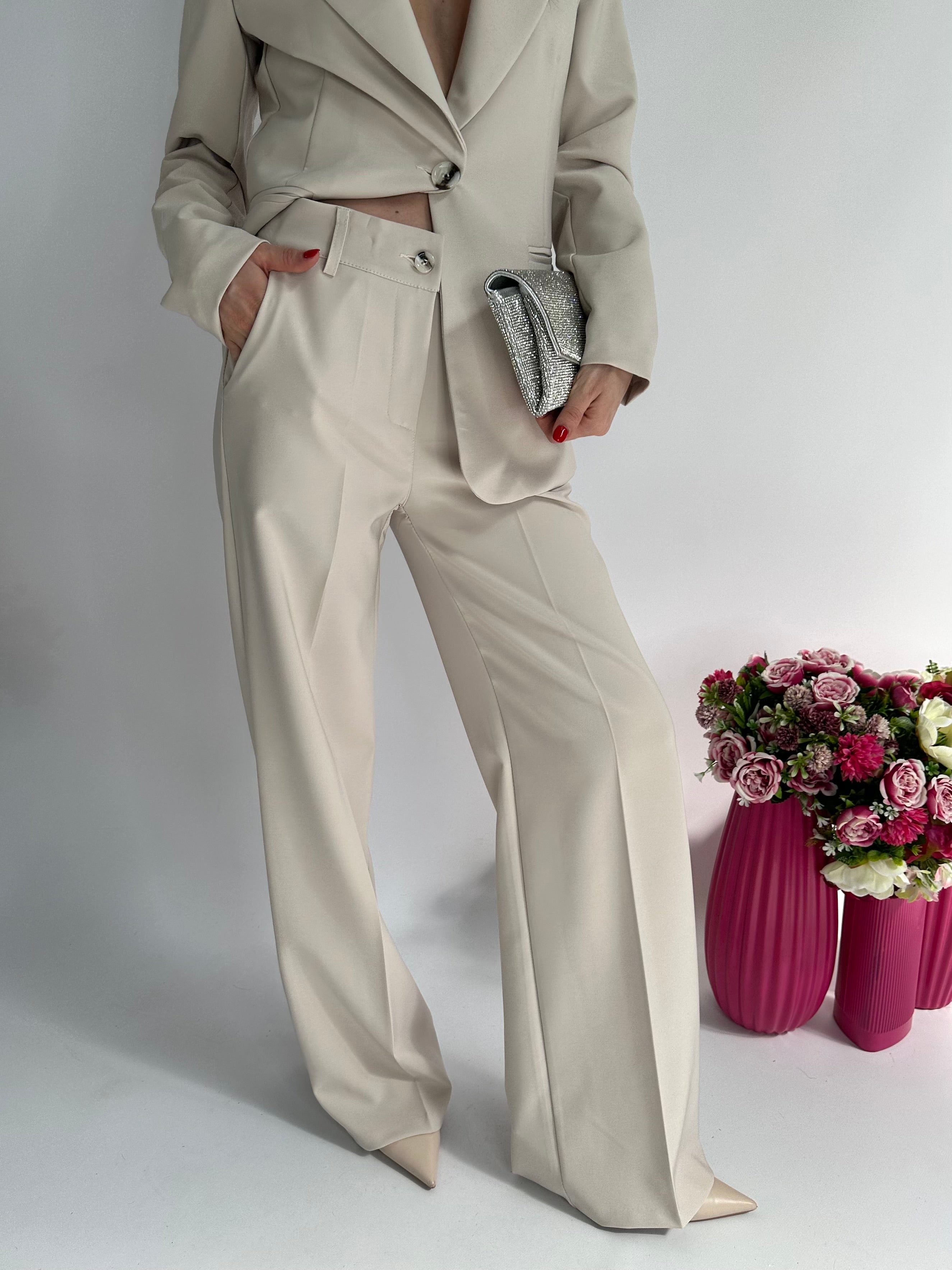 Completo elodie palazzo Beige