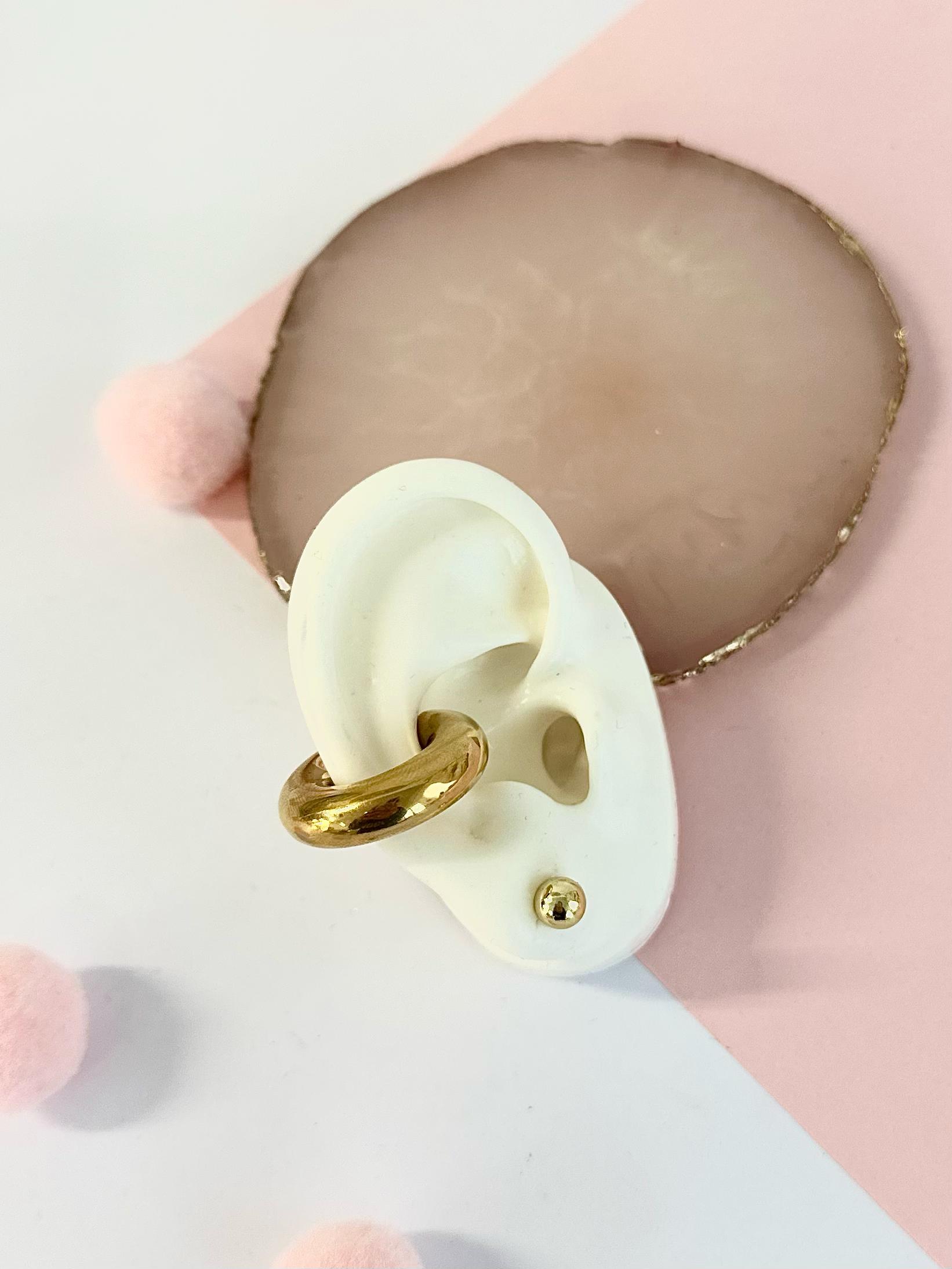 Maxi earcuff ciambella oro