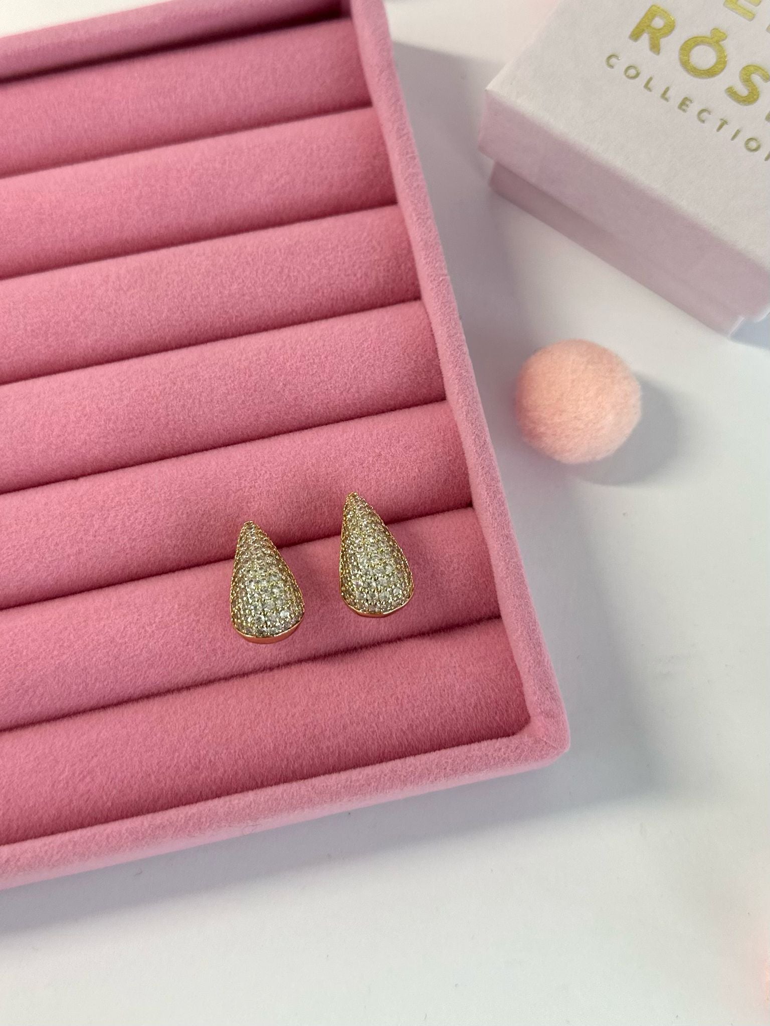 Orecchini maxi goccia zirconata