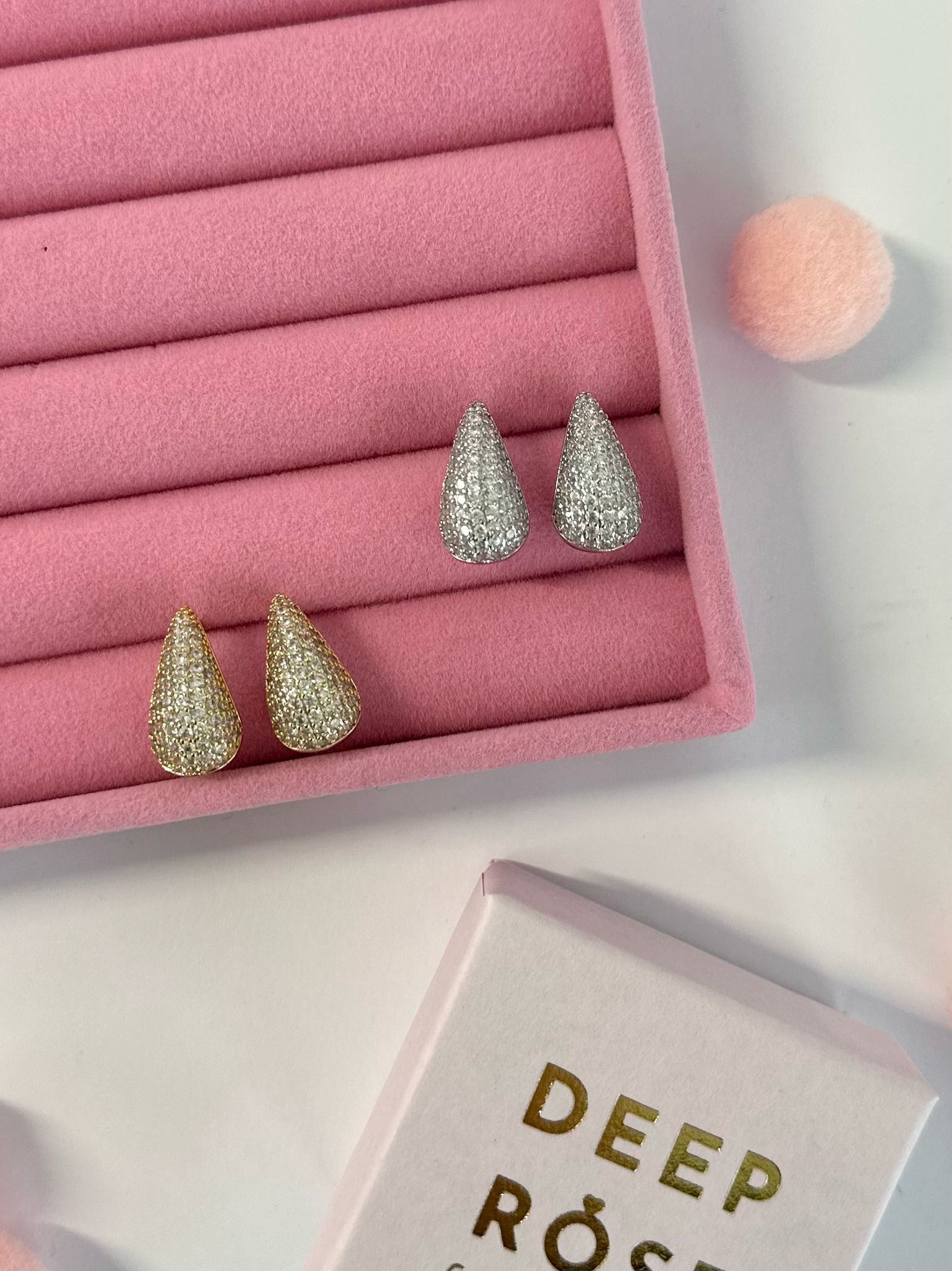 Orecchini maxi goccia zirconata