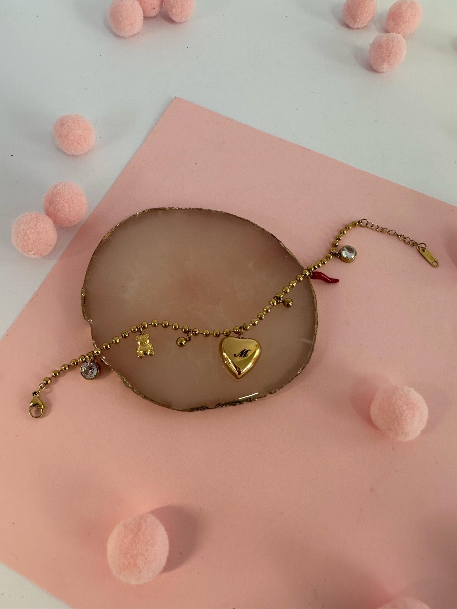 Bracciale multiciondolo loveme personalizzabile