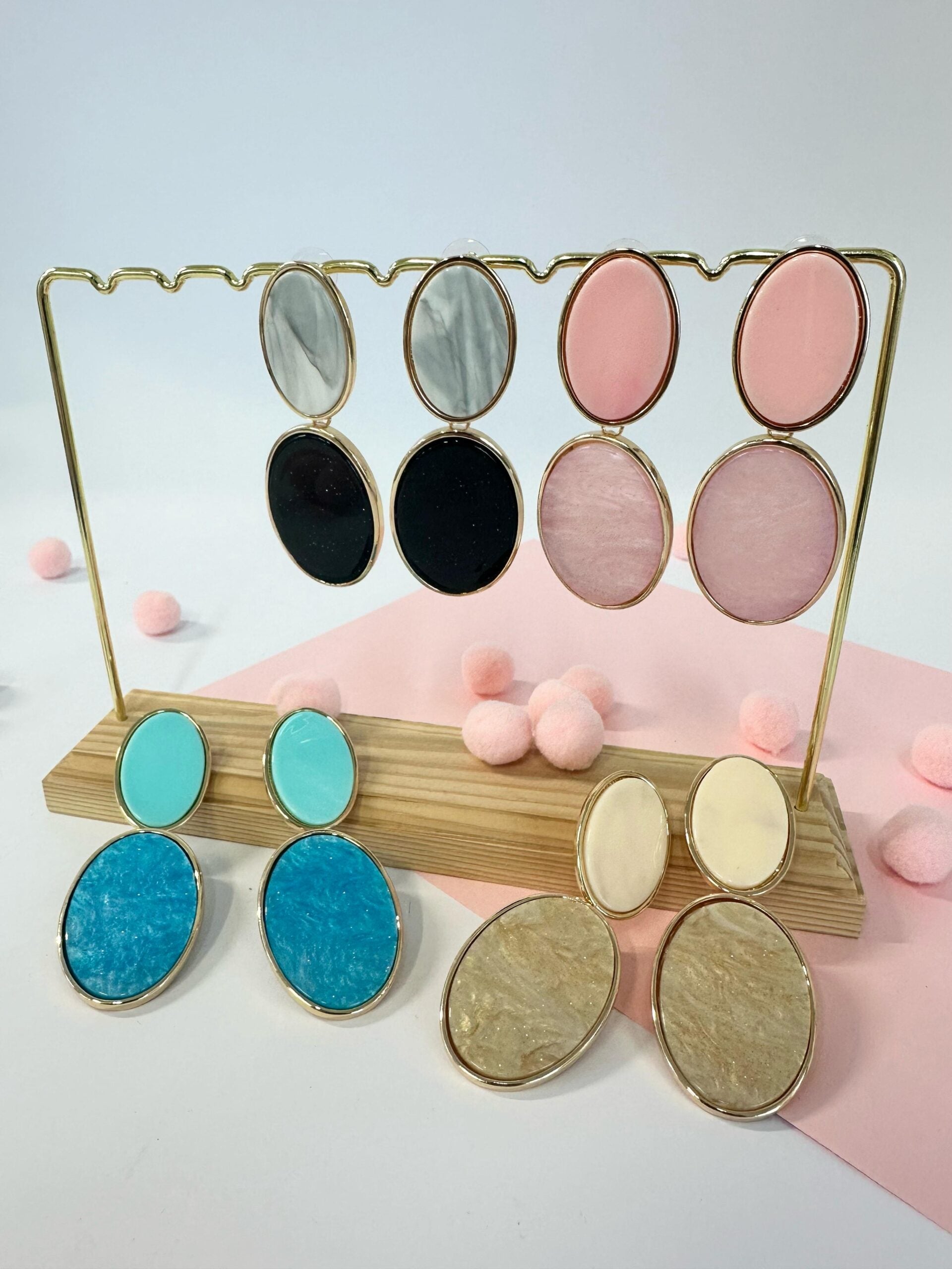 Orecchini marmorizzati