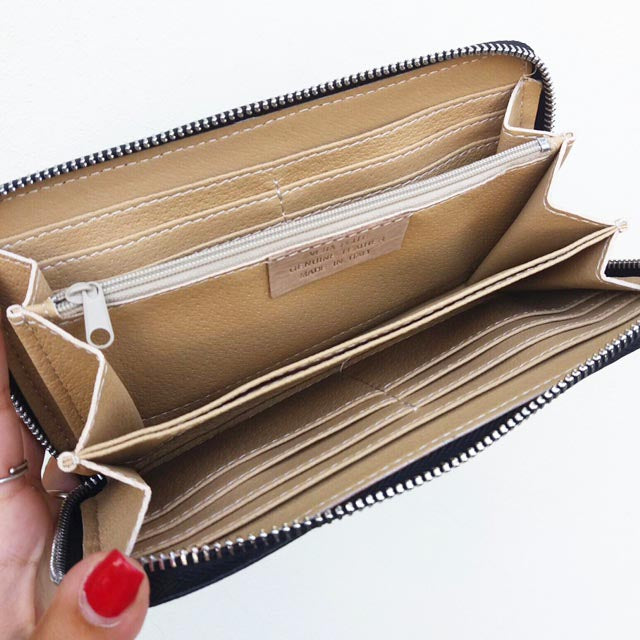 Portafogli grande con zip