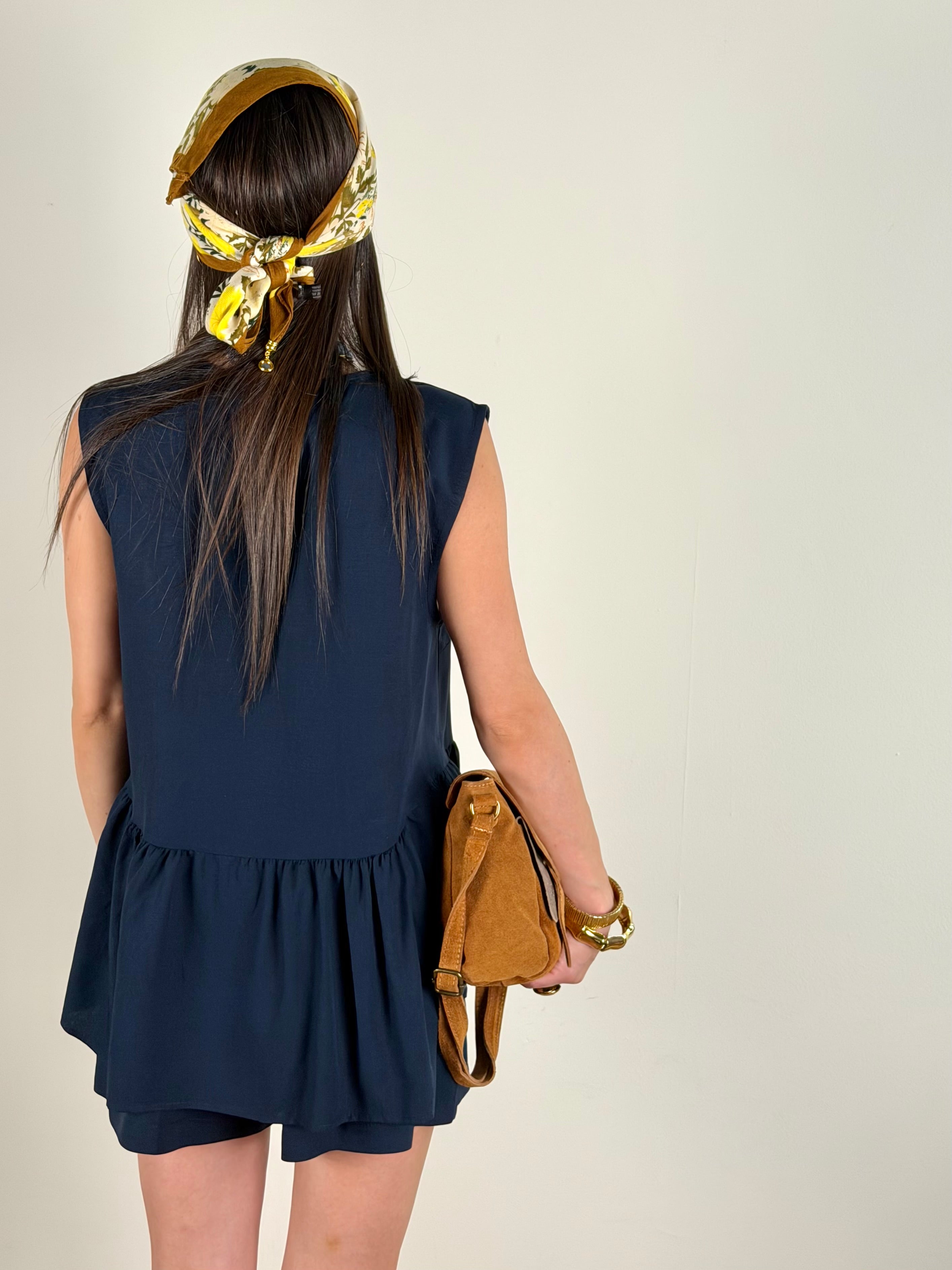 Camicia lino Morgan blu