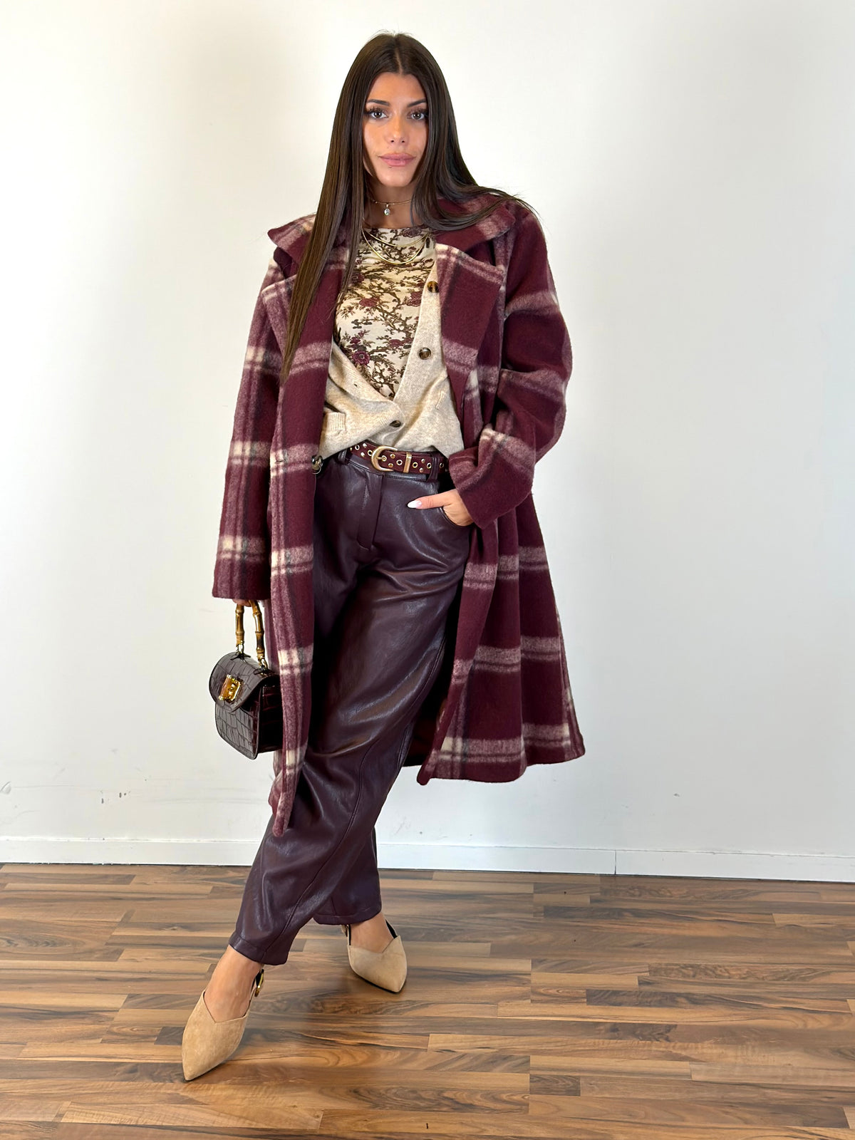 Cappotto Eloise bordeaux