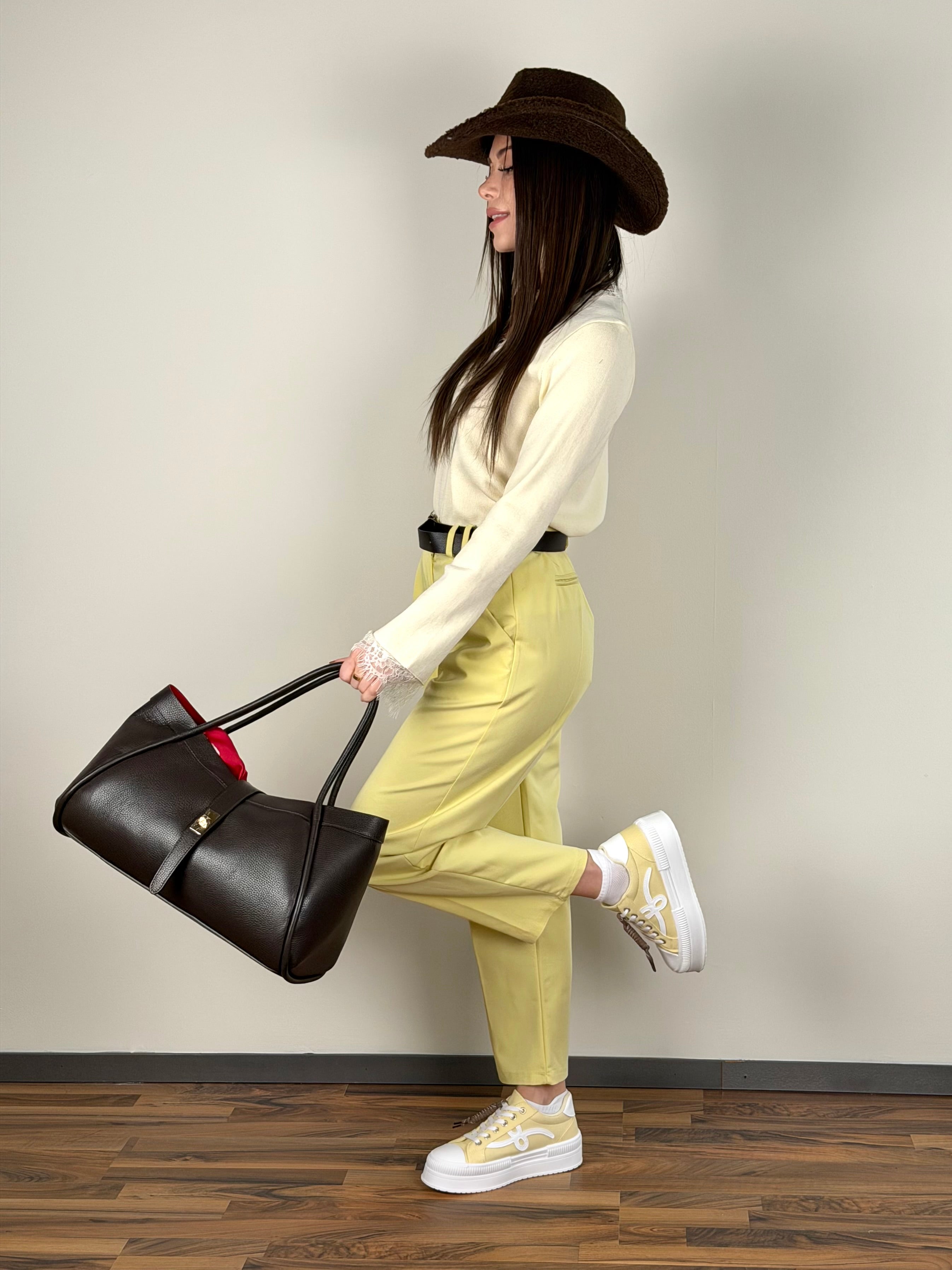 Pantalone Celine giallo