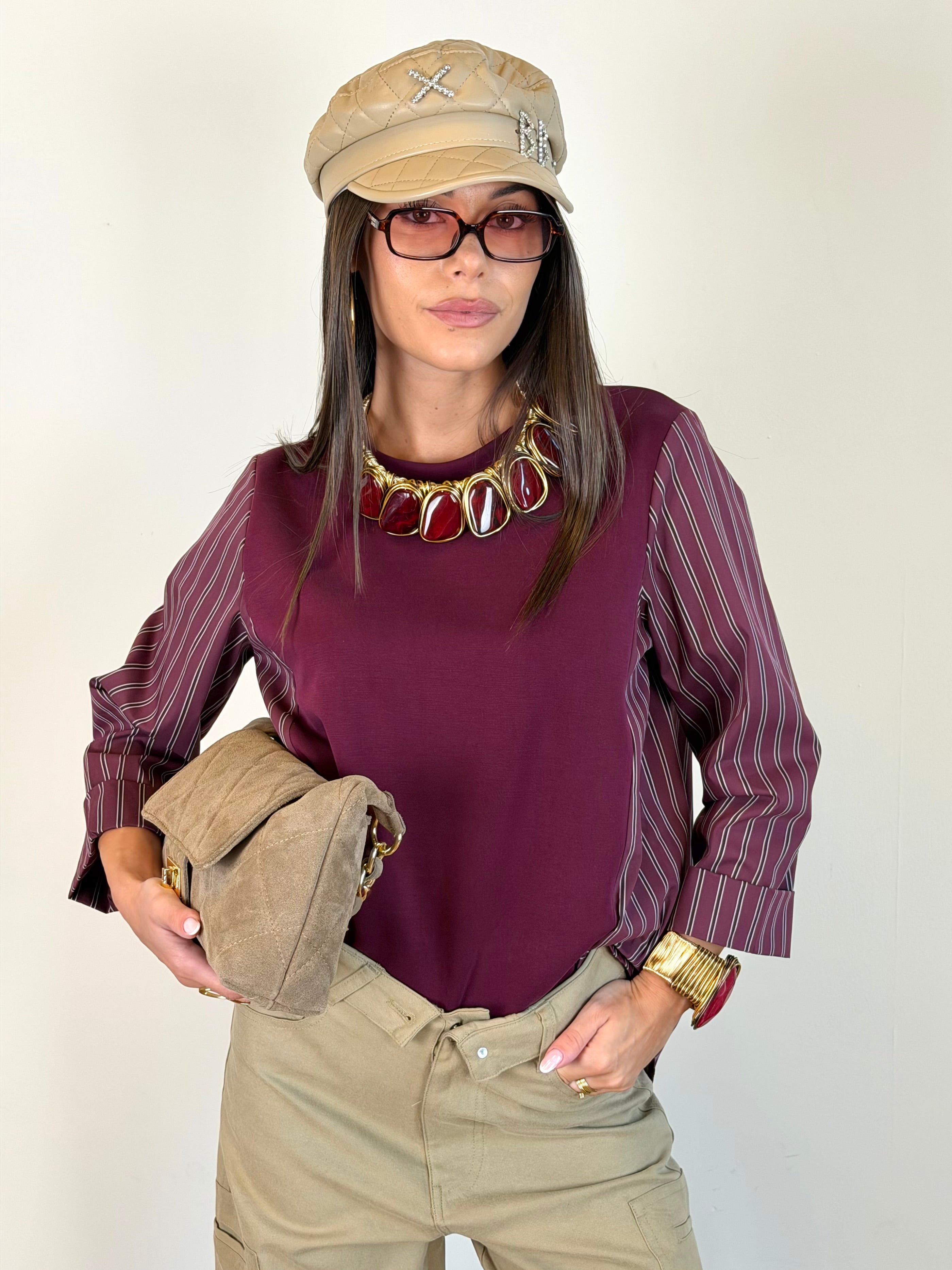 Maglia Glamour bordeaux