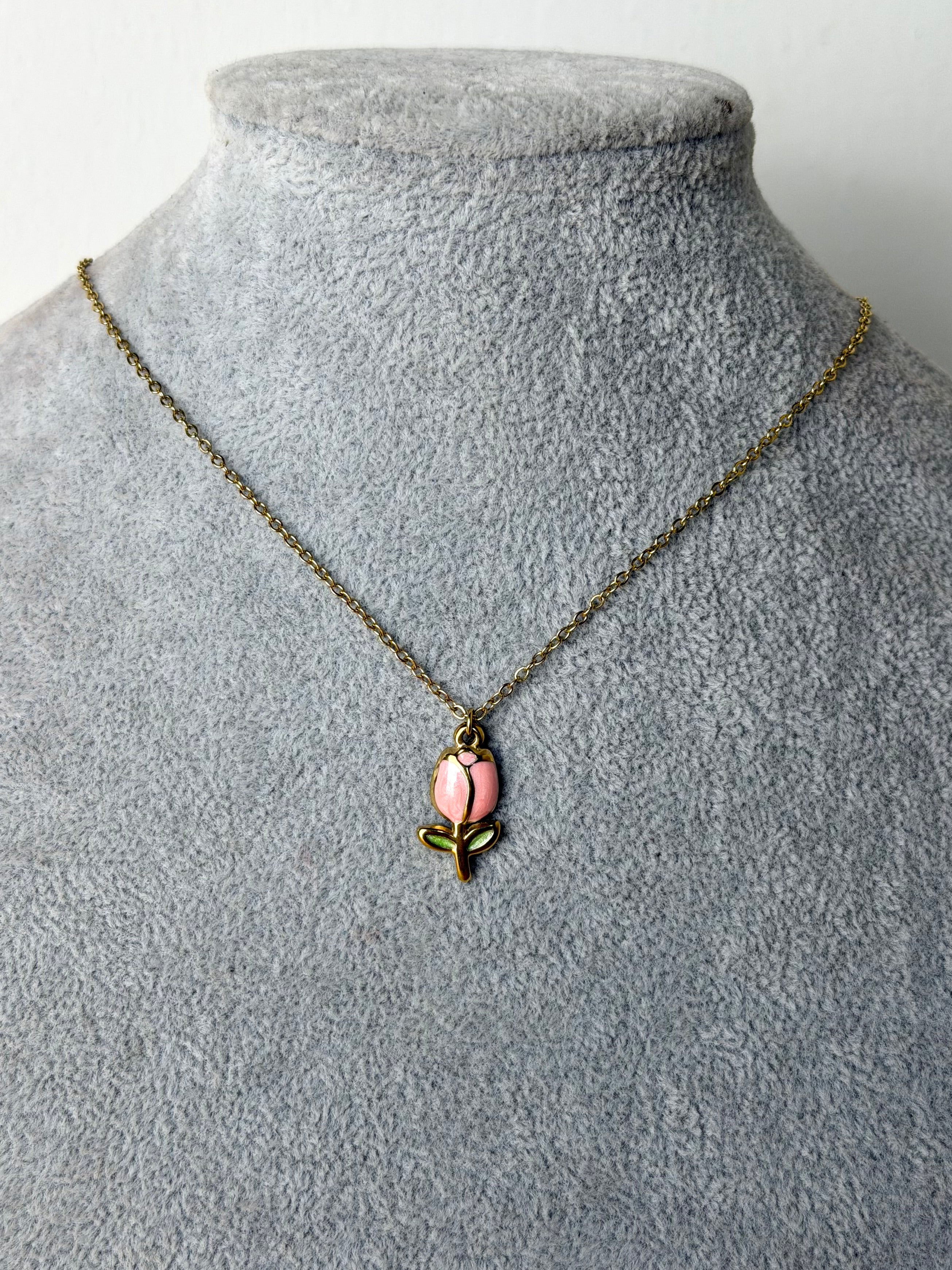 Collana tulipano - collezione Pink&brown