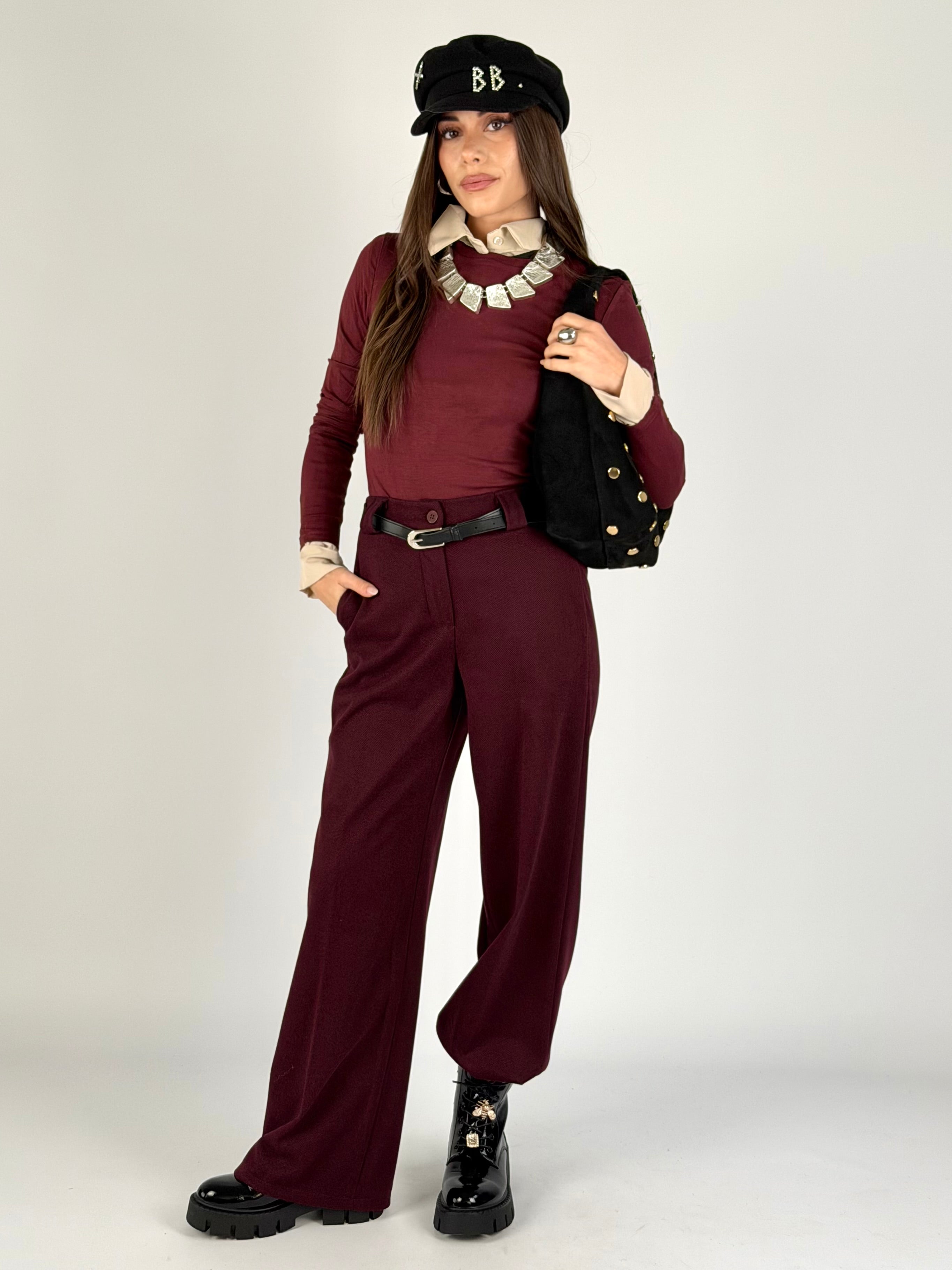 Pantalone completo Lumy bordeaux