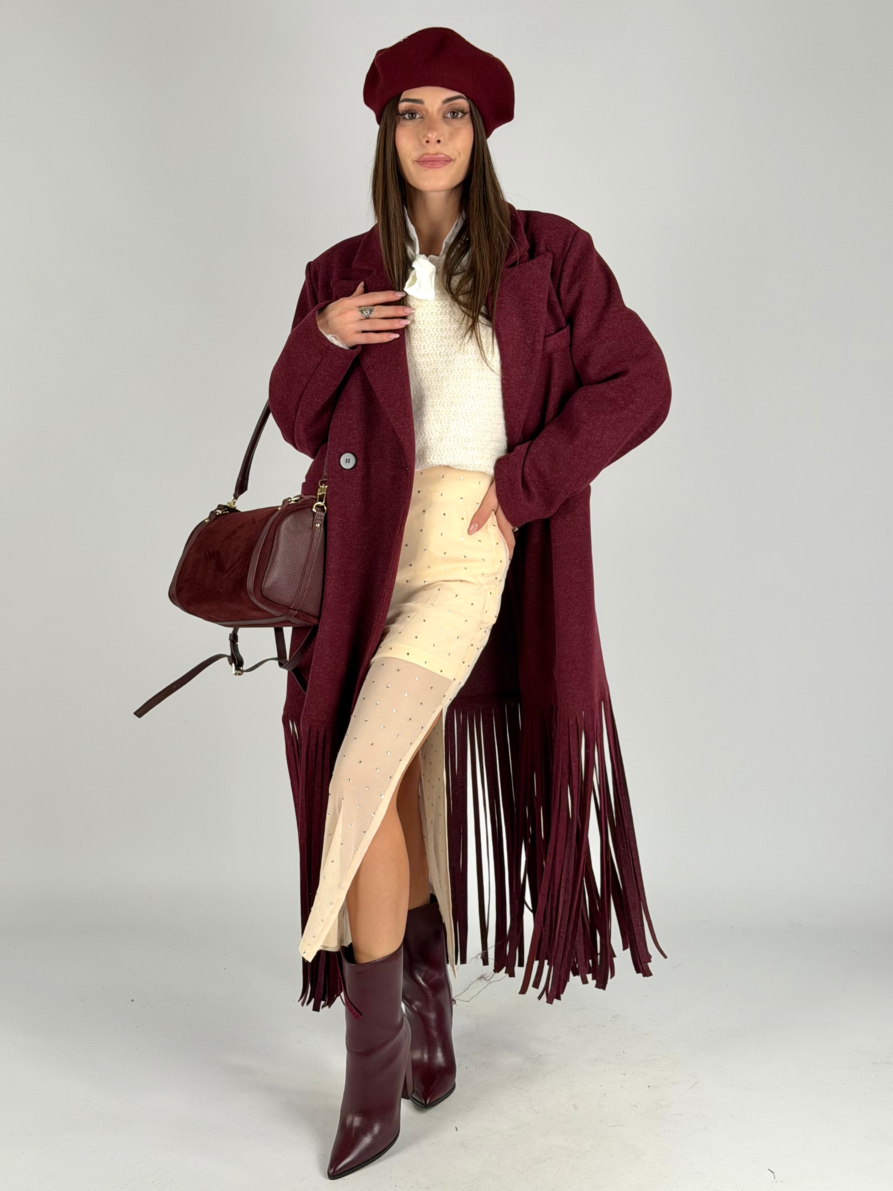 Cappotto Texas bordeaux